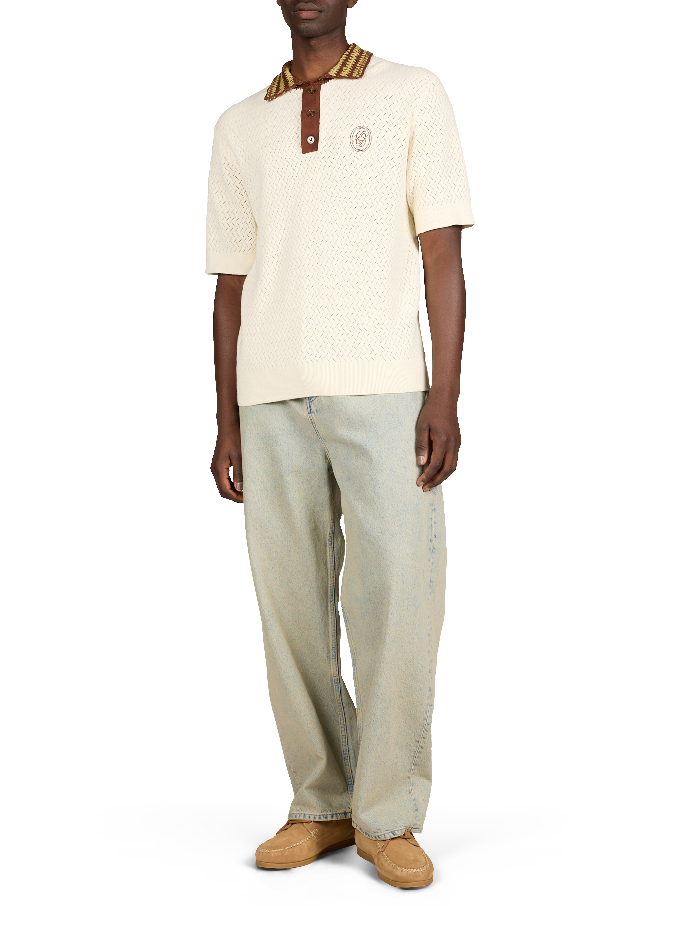 Polo manches courtes en coton DROLE DE MONSIEUR Beige