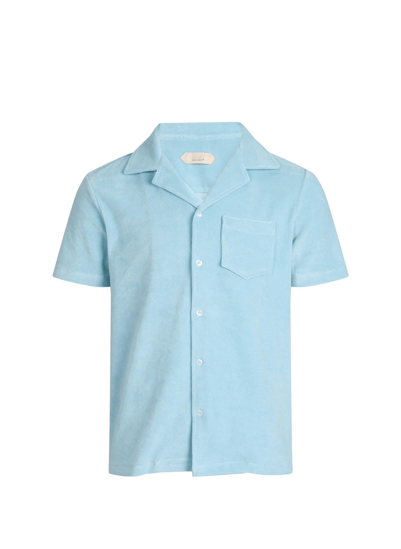 Chemise en tissu éponge de coton mélangé AURELIEN Bleu