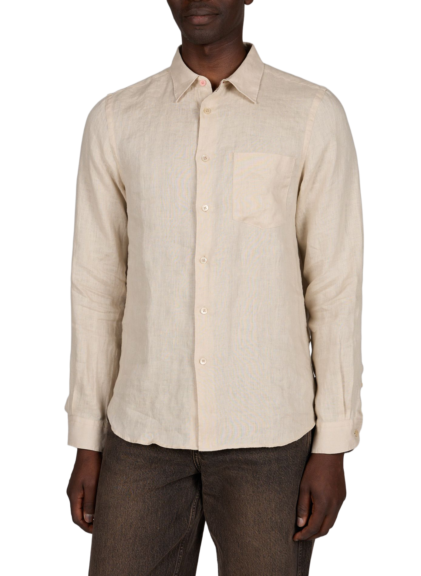 Buttoned straight linen shirt PAUL SMITH Beige