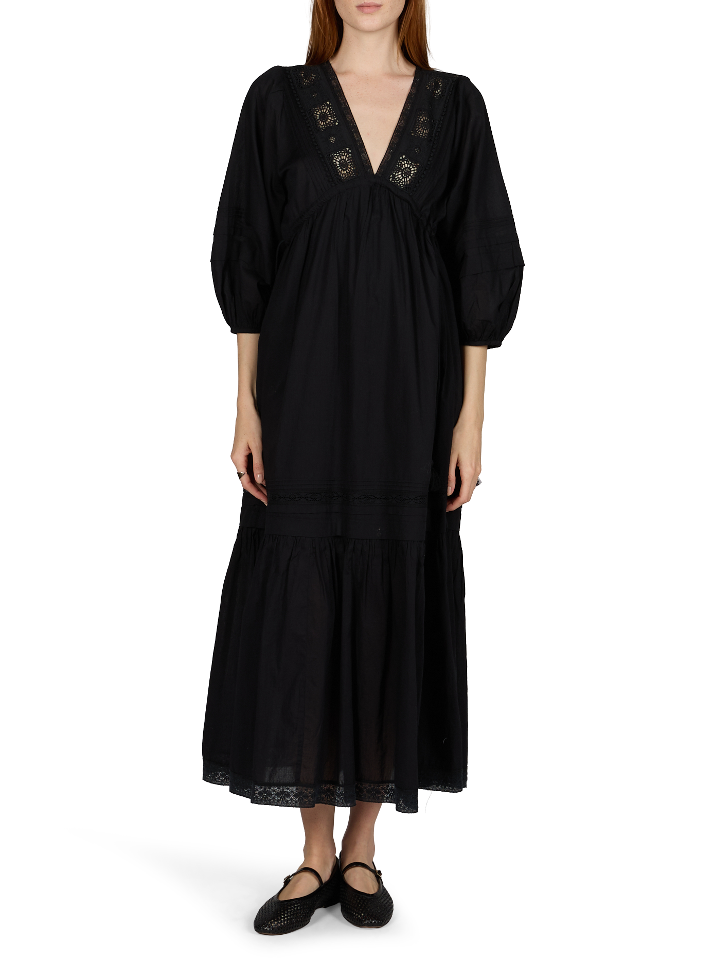 Long cotton Bali dress LOUISE MISHA Black