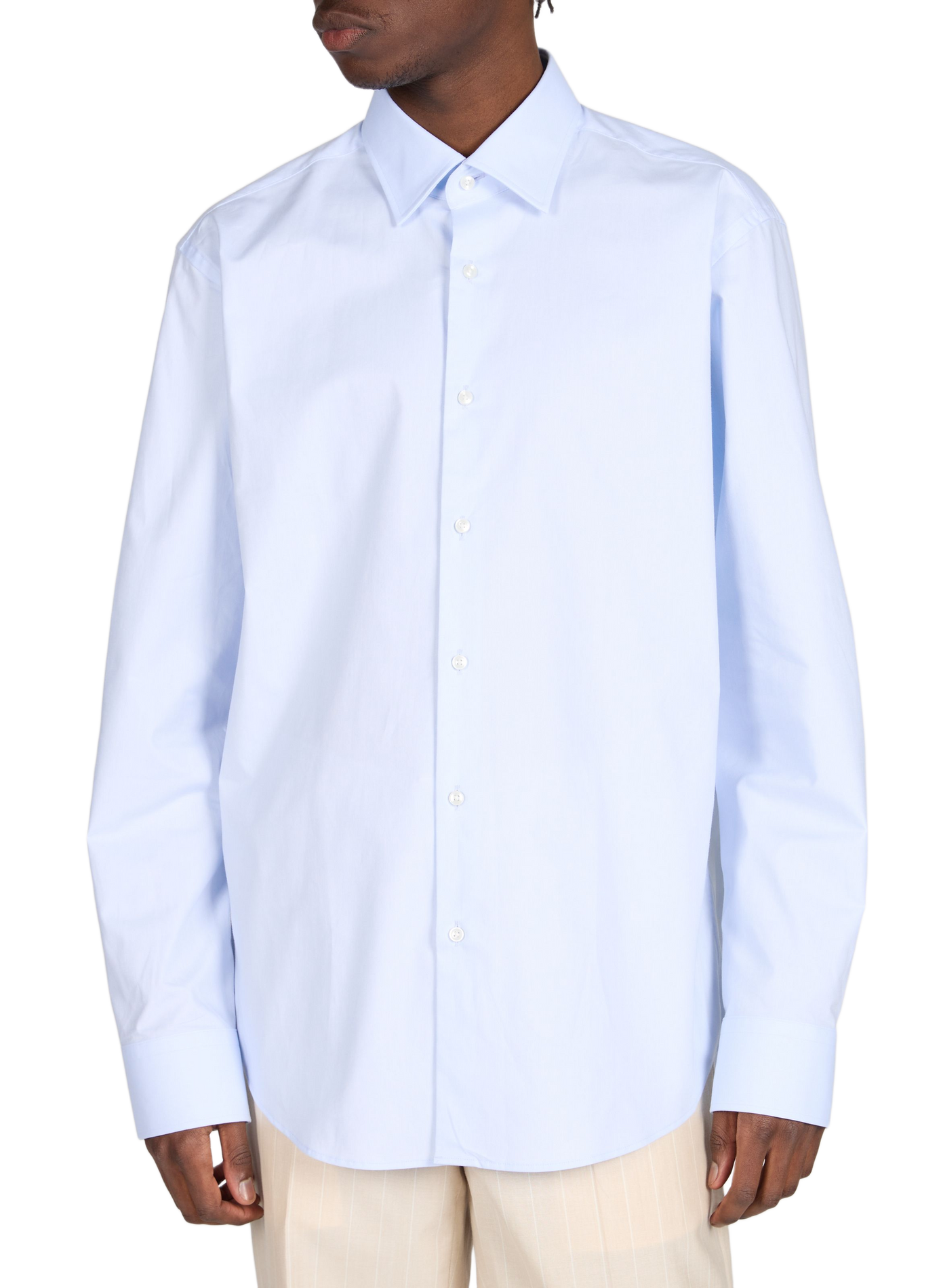 Chemise Joe unie en coton mélangé BOSS Bleu