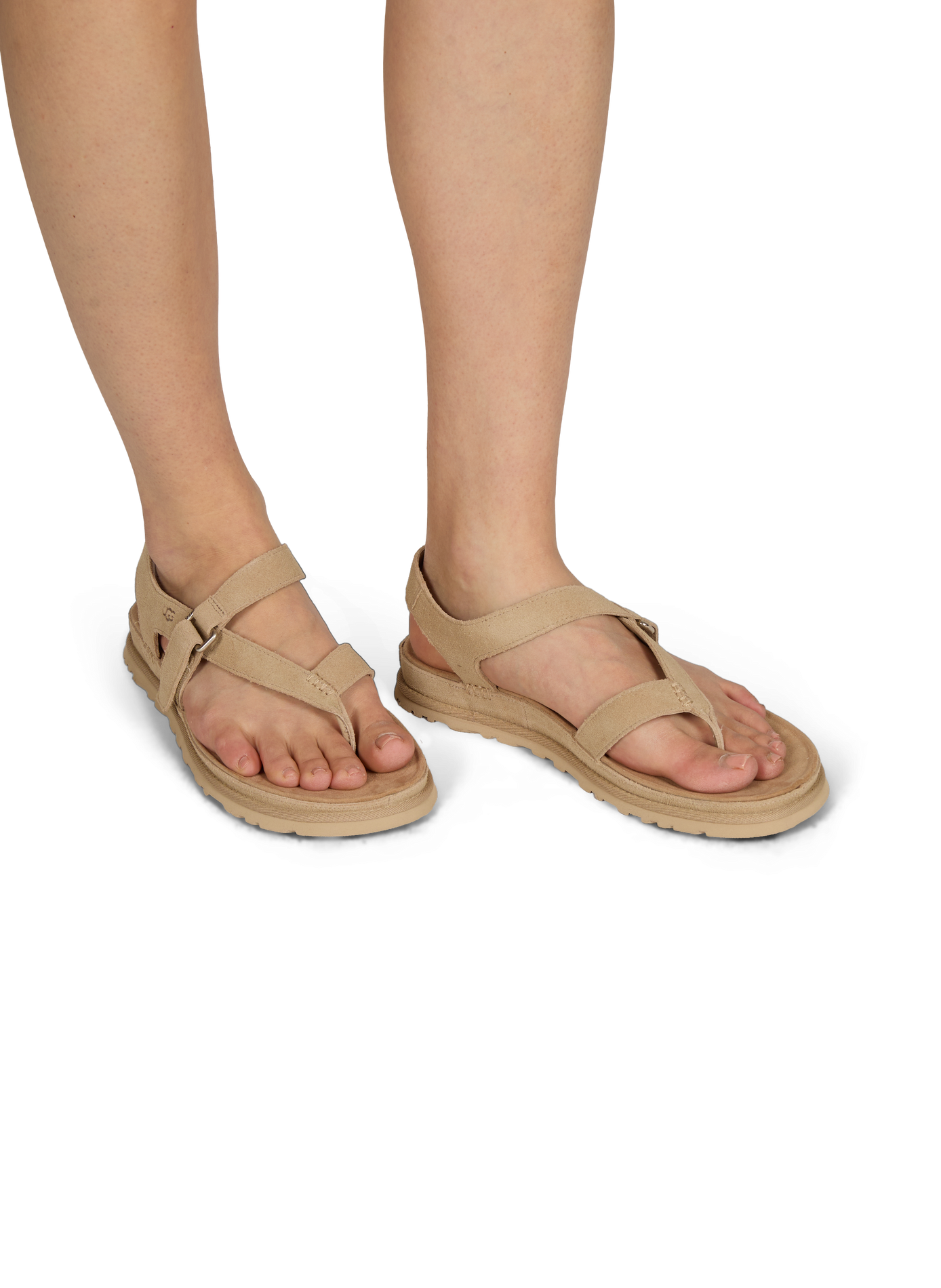 GoldenGaze Zehentrenner aus Wildleder UGG Beige