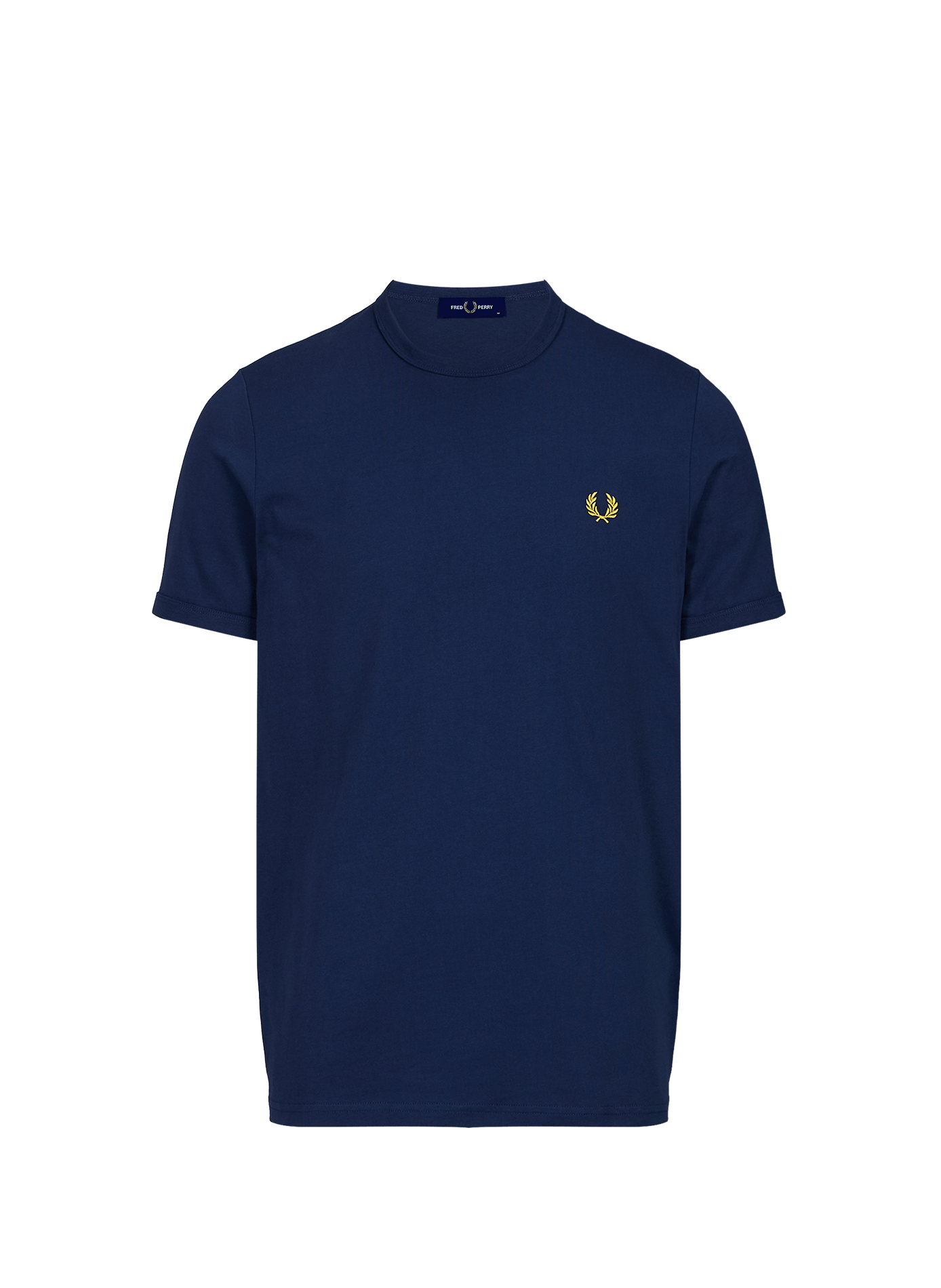 T-shirt à col rond en coton FRED PERRY Bleu