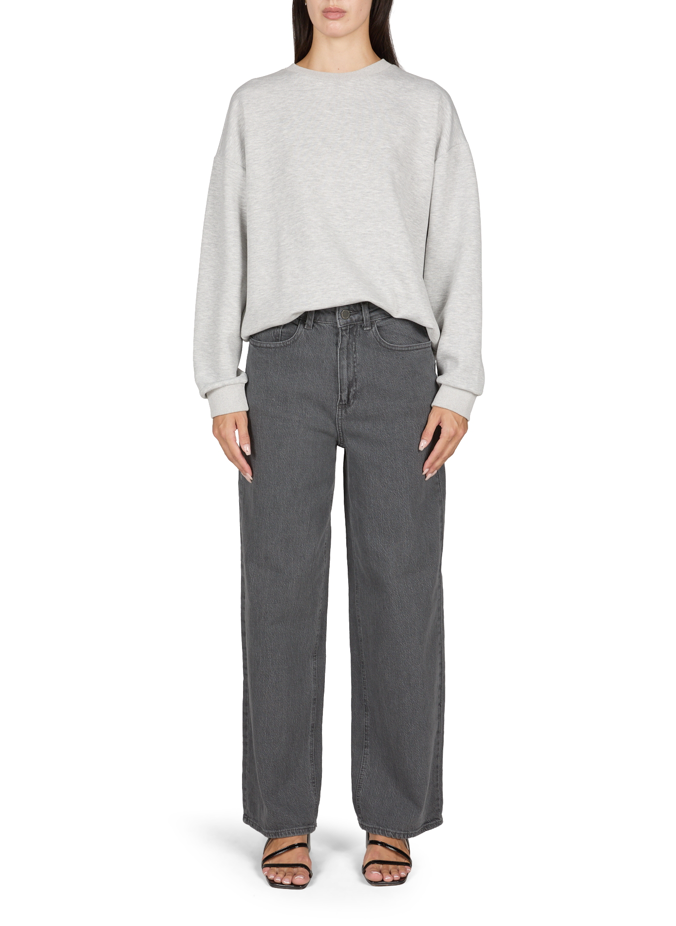 Straight cotton jeans VILA Blue