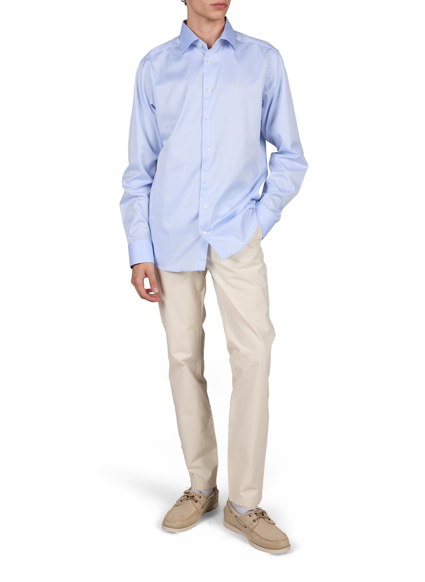 Chemise slim en coton ETON Bleu