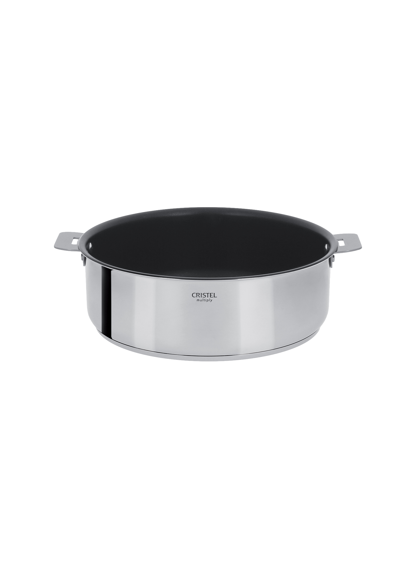 Sauteuse anti-adhésive à poignée amovible Casteline en inox CRISTEL Gris