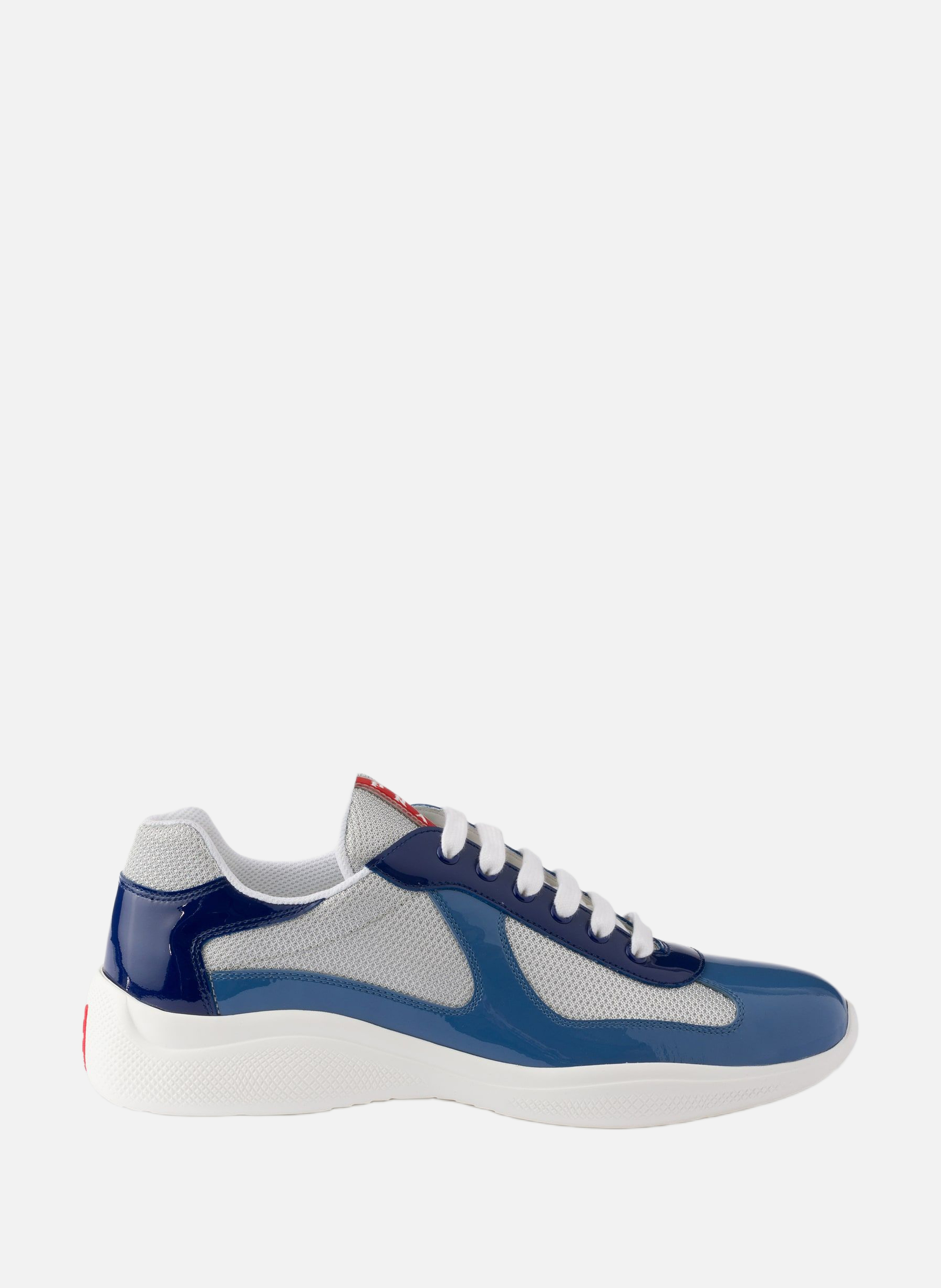 Sneakers prada america’s cup en cuir verni et tiss PRADA Bleu