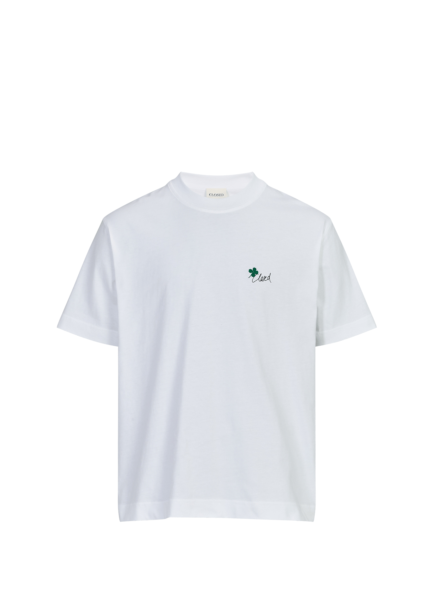Rundhalsausschnitt T-Shirt aus Baumwolle CLOSED Weiss