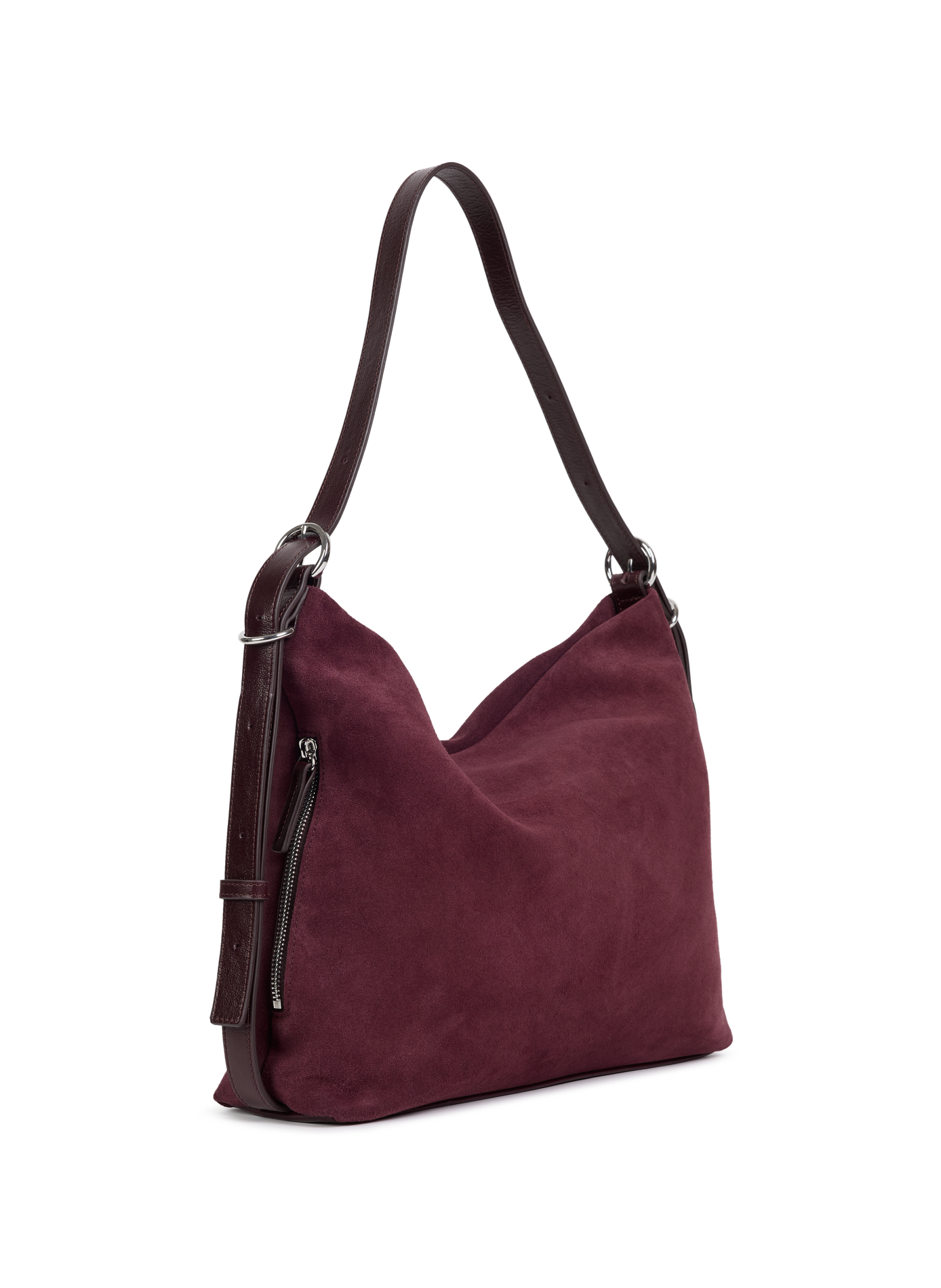 Schultertasche aus Leder NAT & NIN Violett