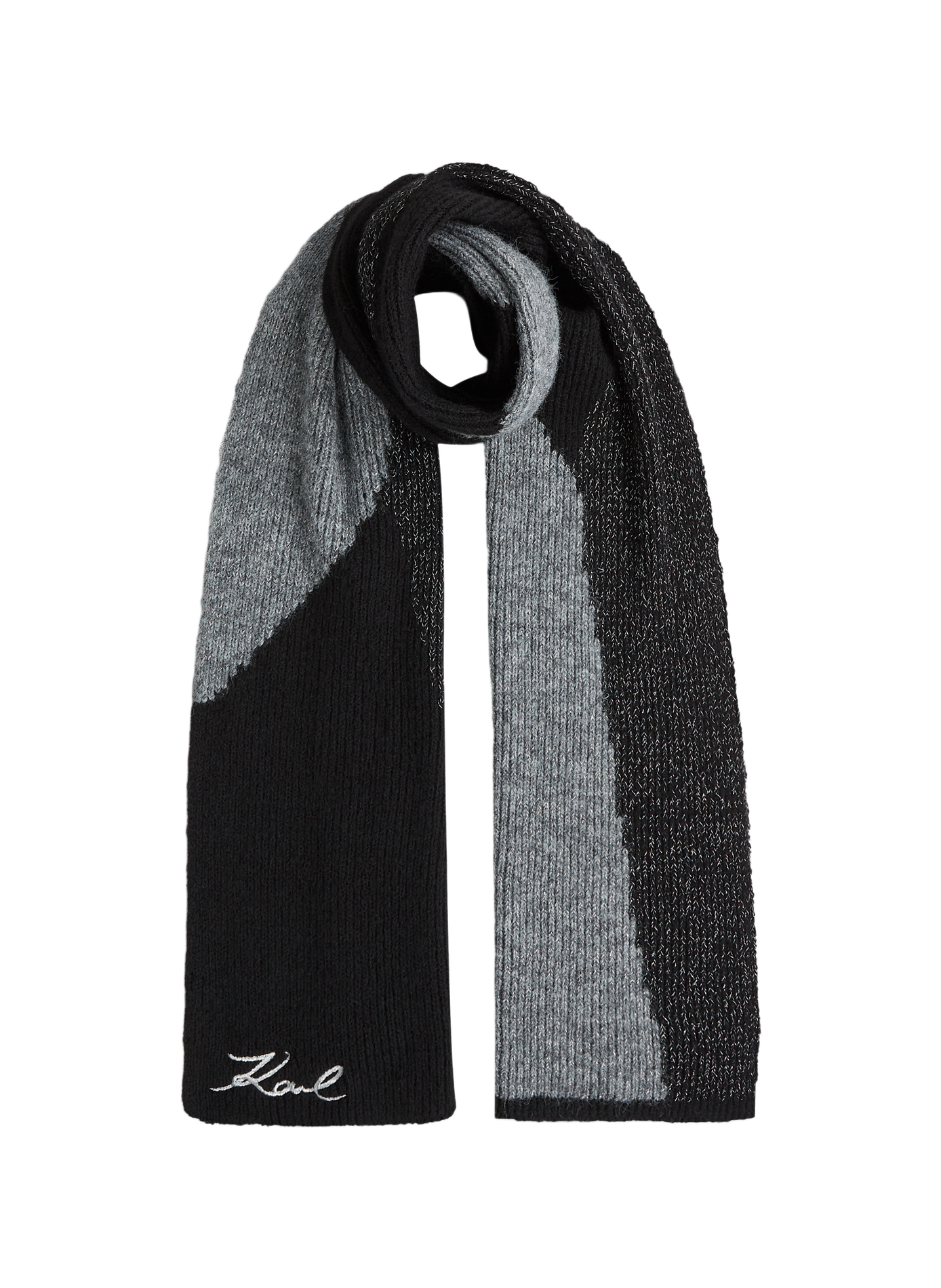 Echarpe K/Signature imprimée KARL LAGERFELD Noir