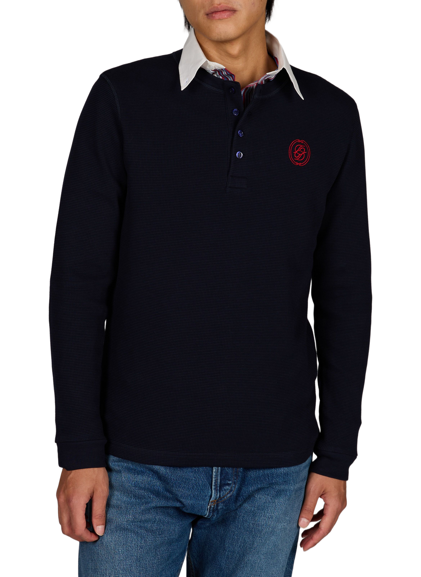 Straight t-shirt in blended cotton DROLE DE MONSIEUR Blue