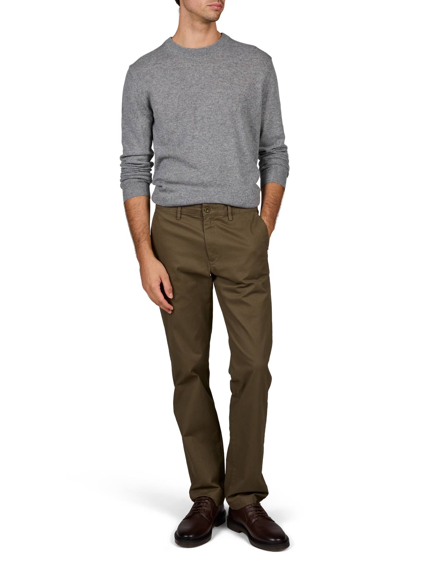 Cashmere round-neck jumper AU PRINTEMPS PARIS Grey