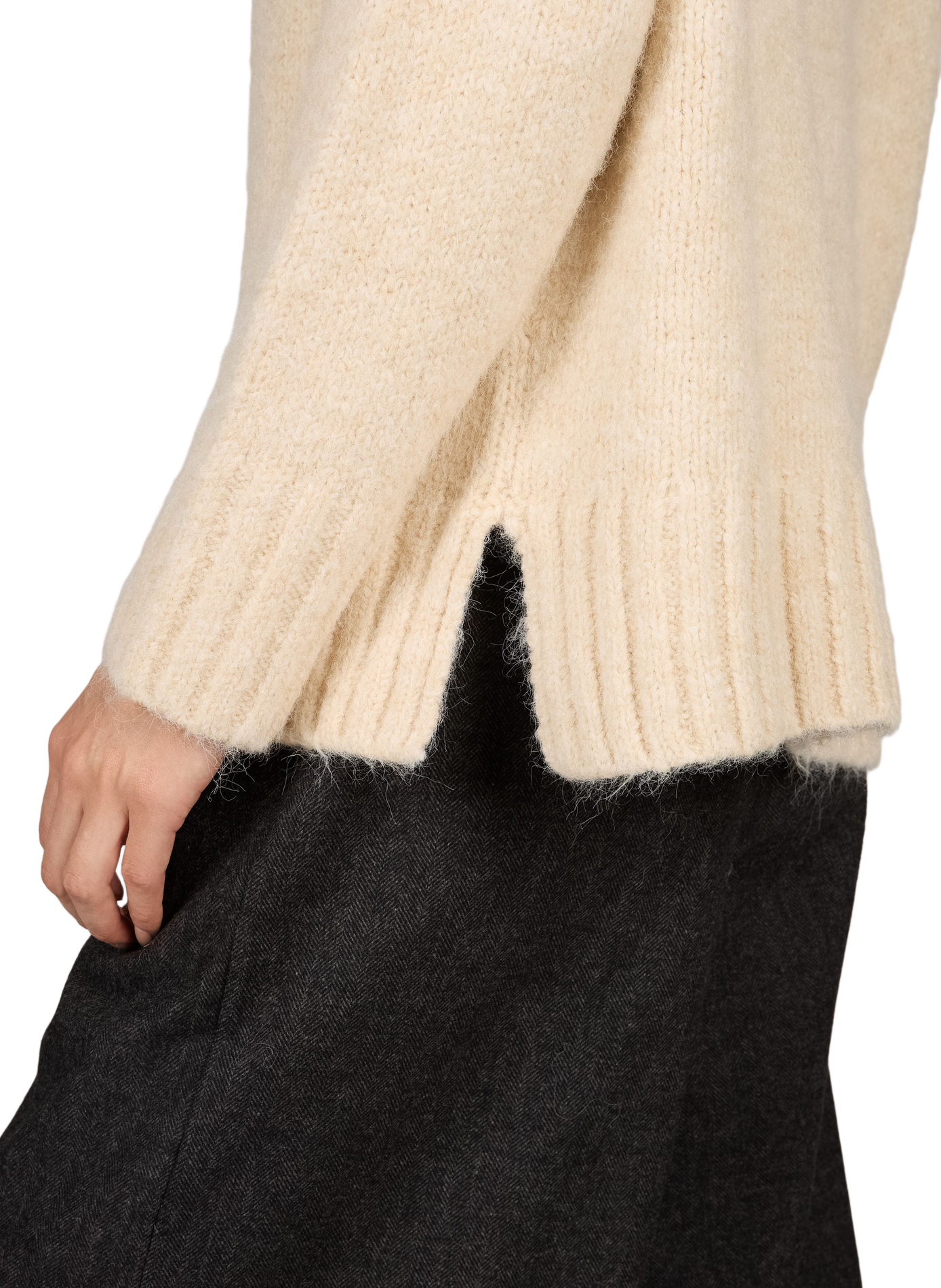 Oversize Pullover mit Stehkragen ARTLOVE Beige