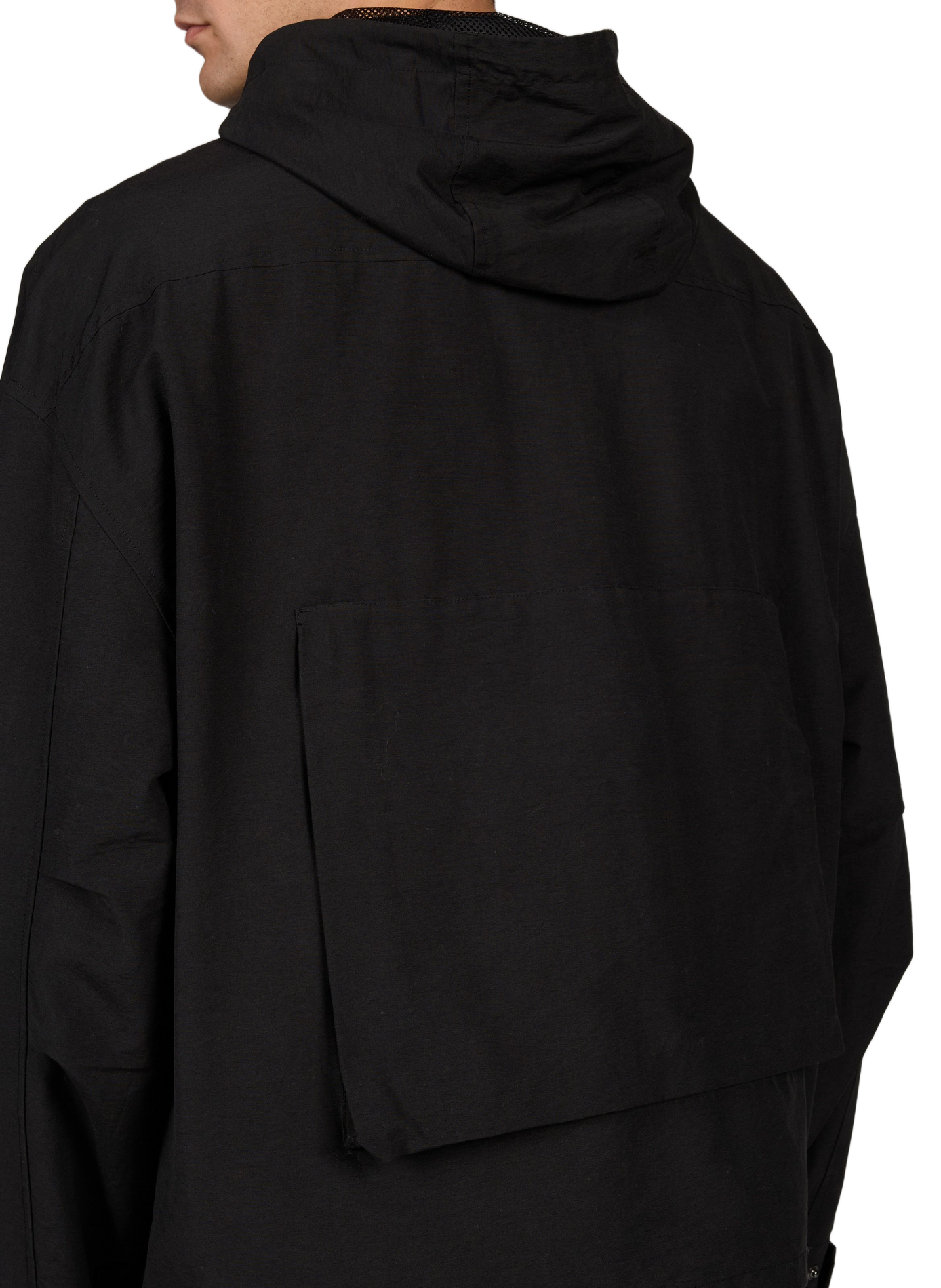 Cazadora recta con capucha de mezcla de algodón MAISON KITSUNÉ Negro