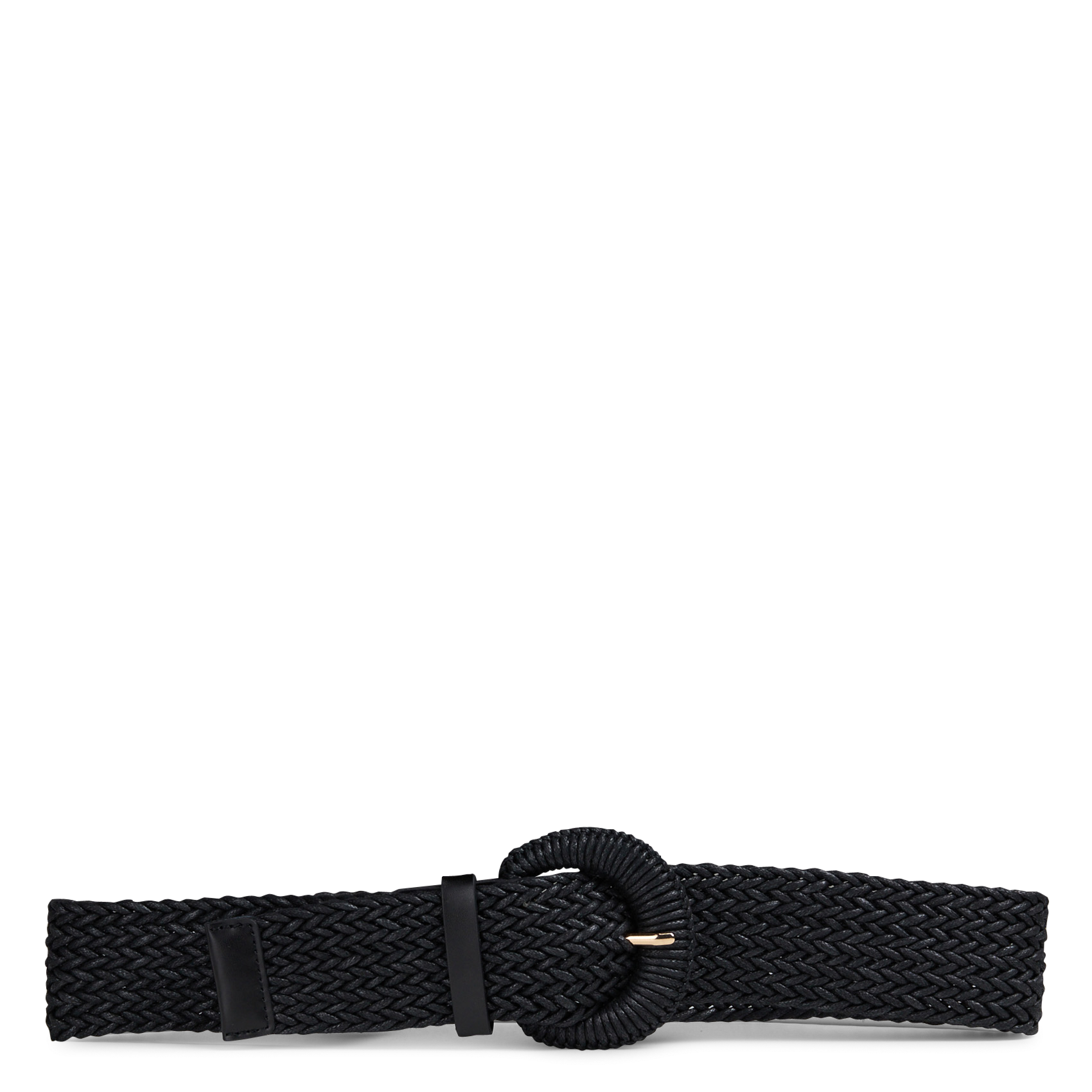 Elastische riem met gesp in raffia-look LA FEE MARABOUTEE Zwart
