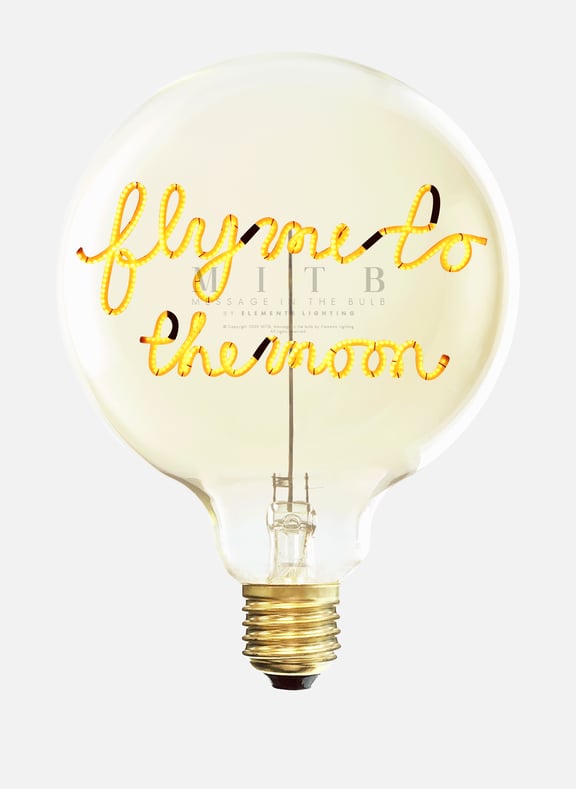 Ampoule Fly me to the moon by MESSAGE IN THE BULB MESSAGE IN THE BULB Ampoule Fly me to the moon