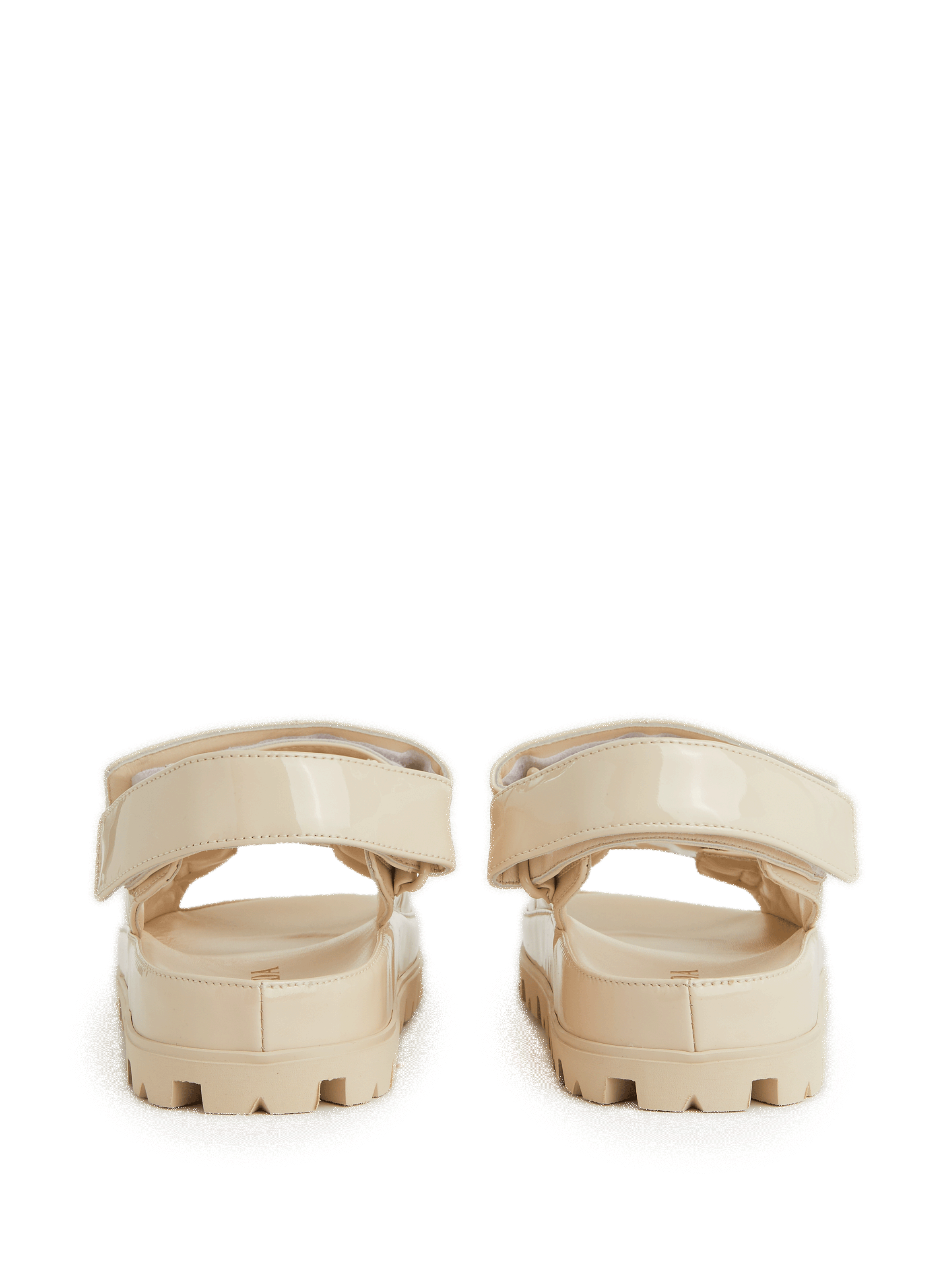 Leather sandals PRADA Beige