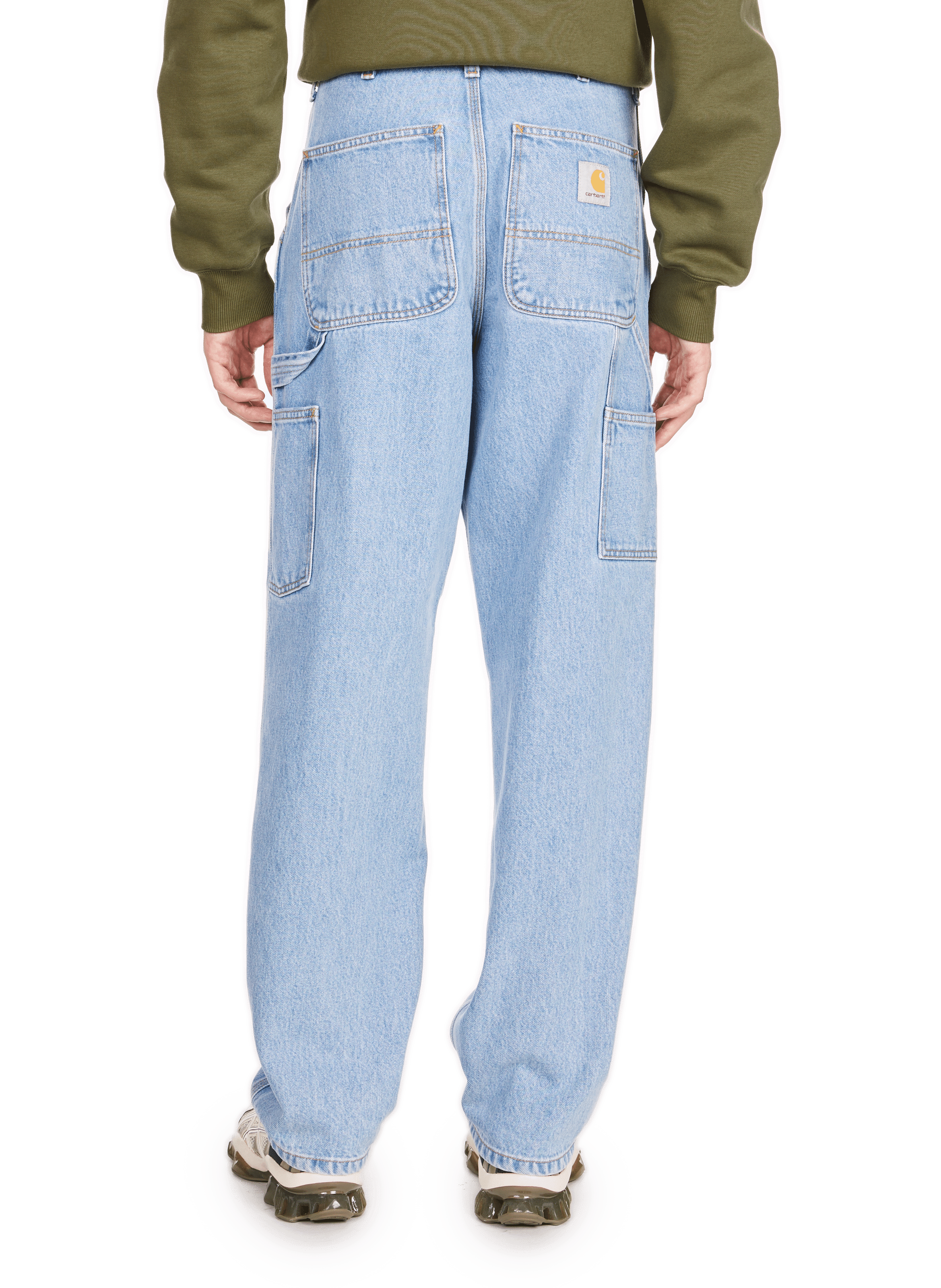 Jean droit en coton CARHARTT WIP Bleu