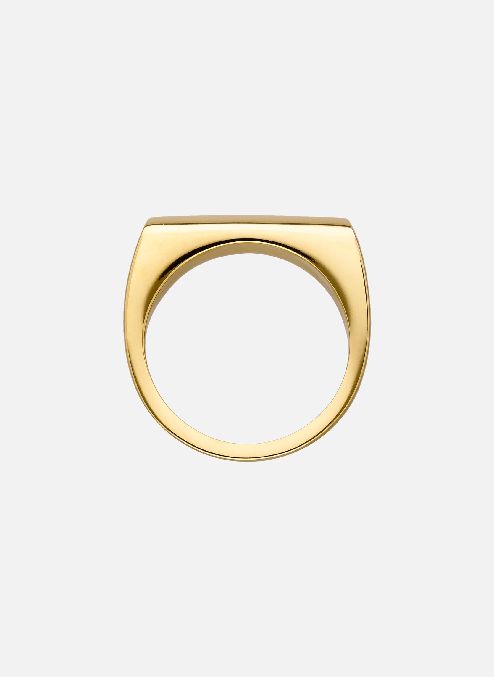 Bague forme chevalière en acier chirurgical mylord HIPANEMA Doré