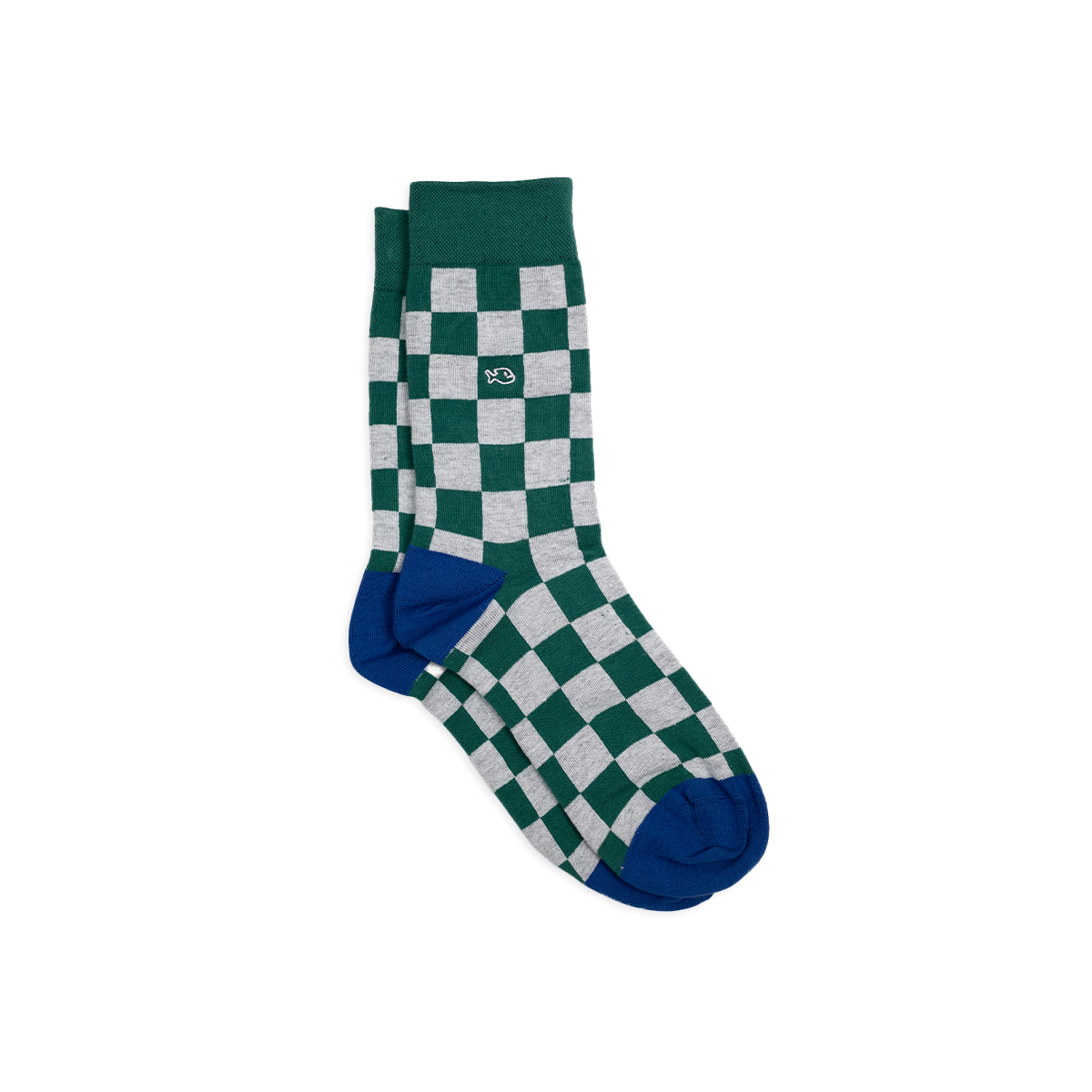 Chaussettes en coton peigné carreaux BILLYBELT Vert