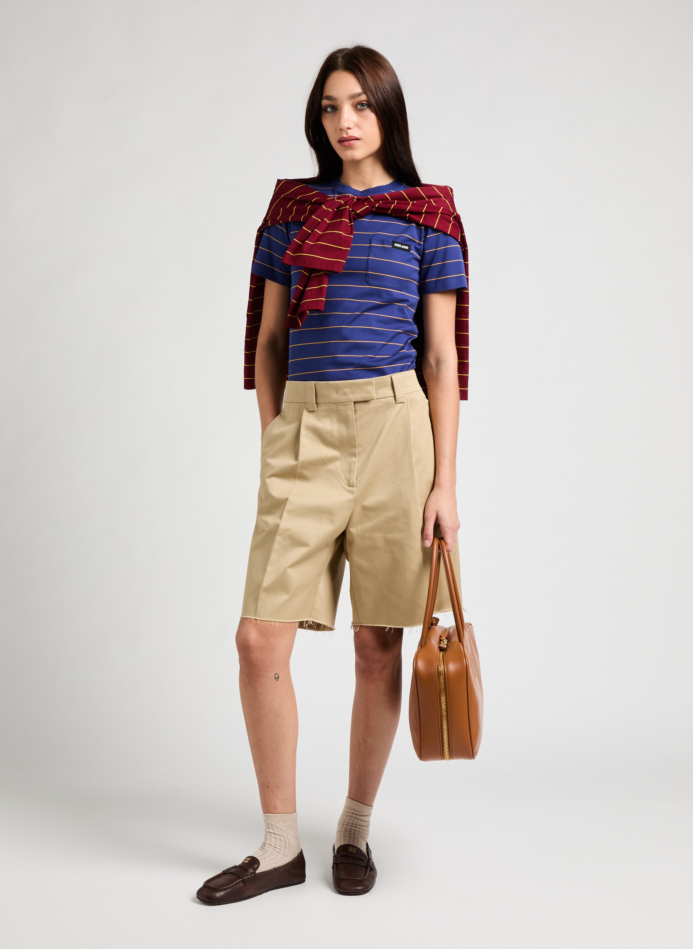 Cleo leather handbag MIU MIU Brown