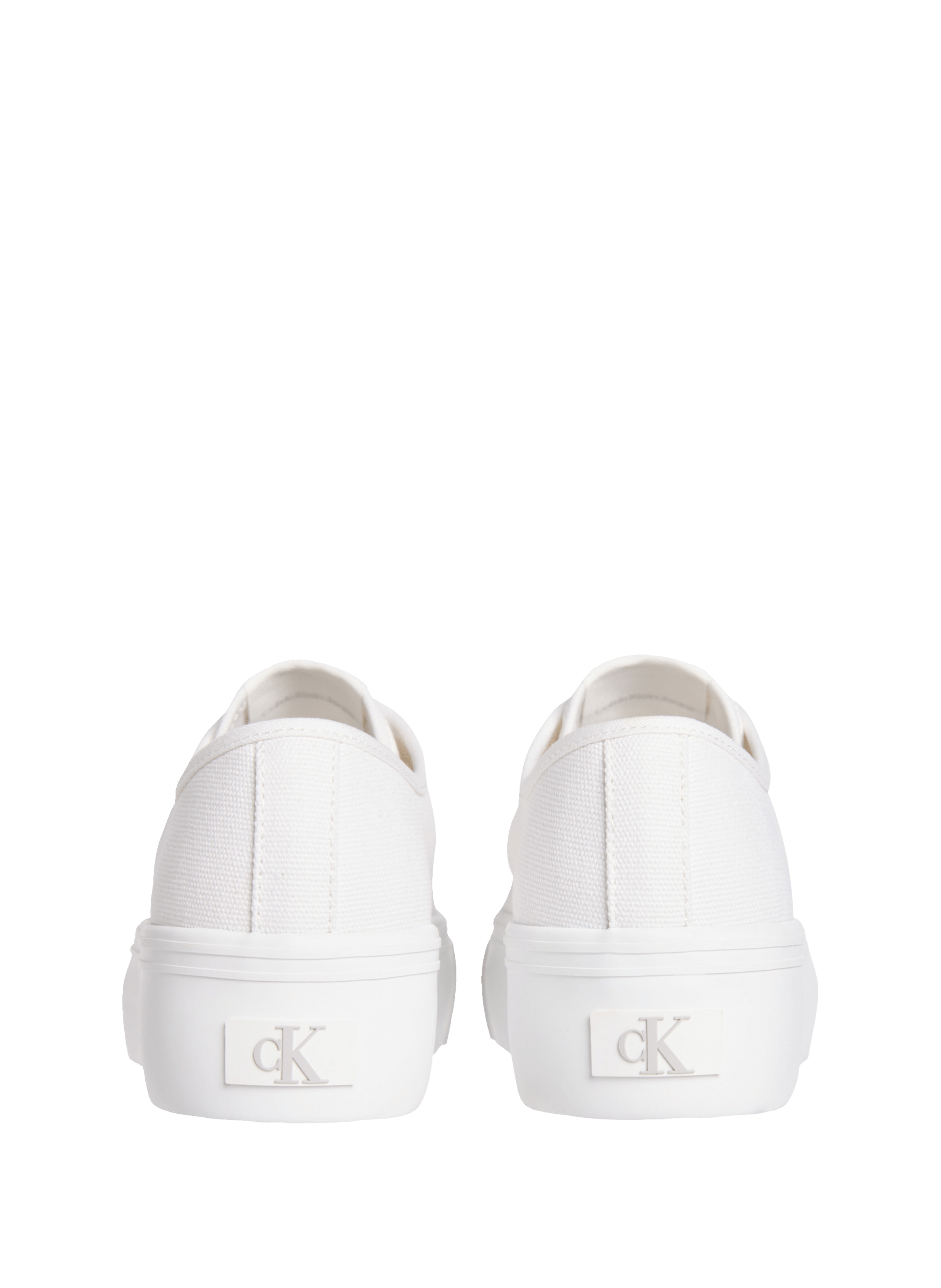 Canvas wedge heel sneakers CALVIN KLEIN White