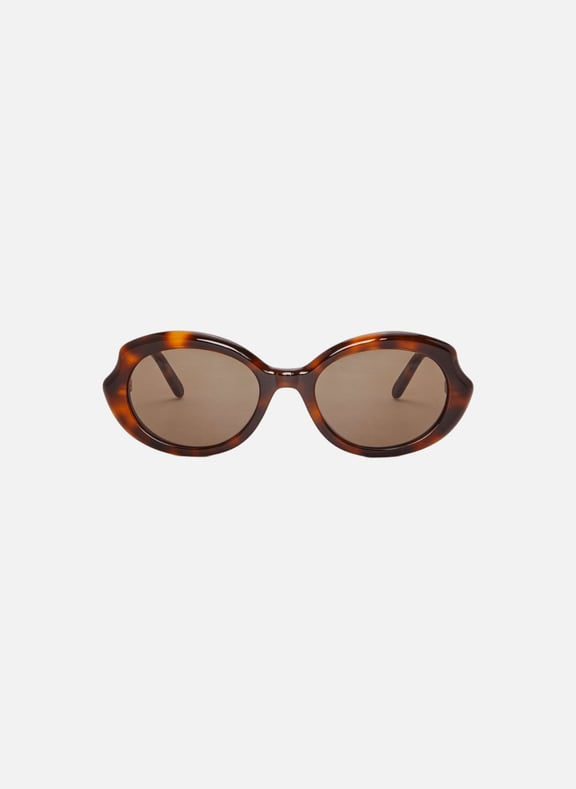 Slim Mini Oval Sunglasses Brown by LOEWE LOEWE Slim Mini Oval Sunglasses Brown