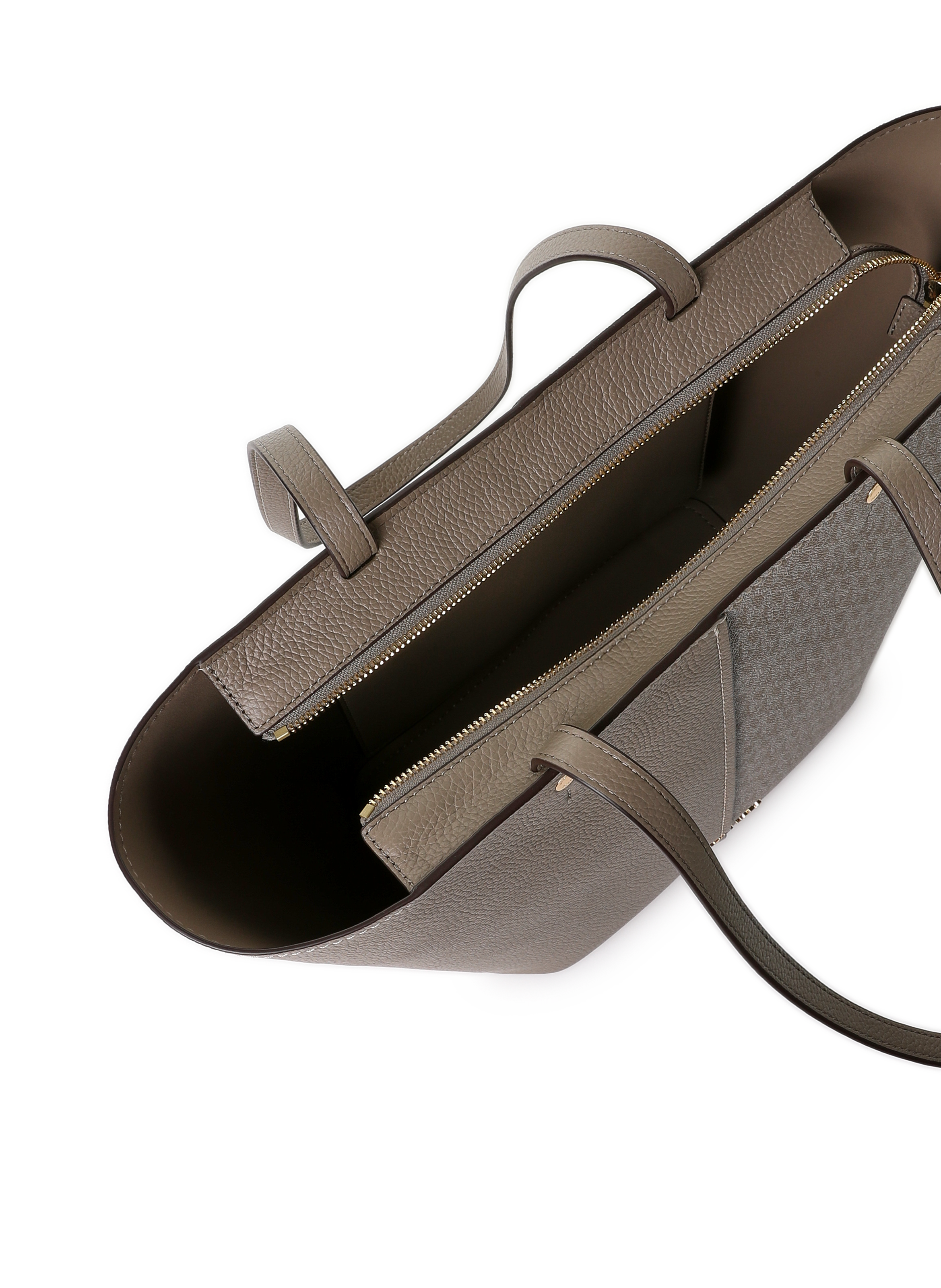 Grand cabas Flora en cuir à logo Signature MICHAEL KORS Beige