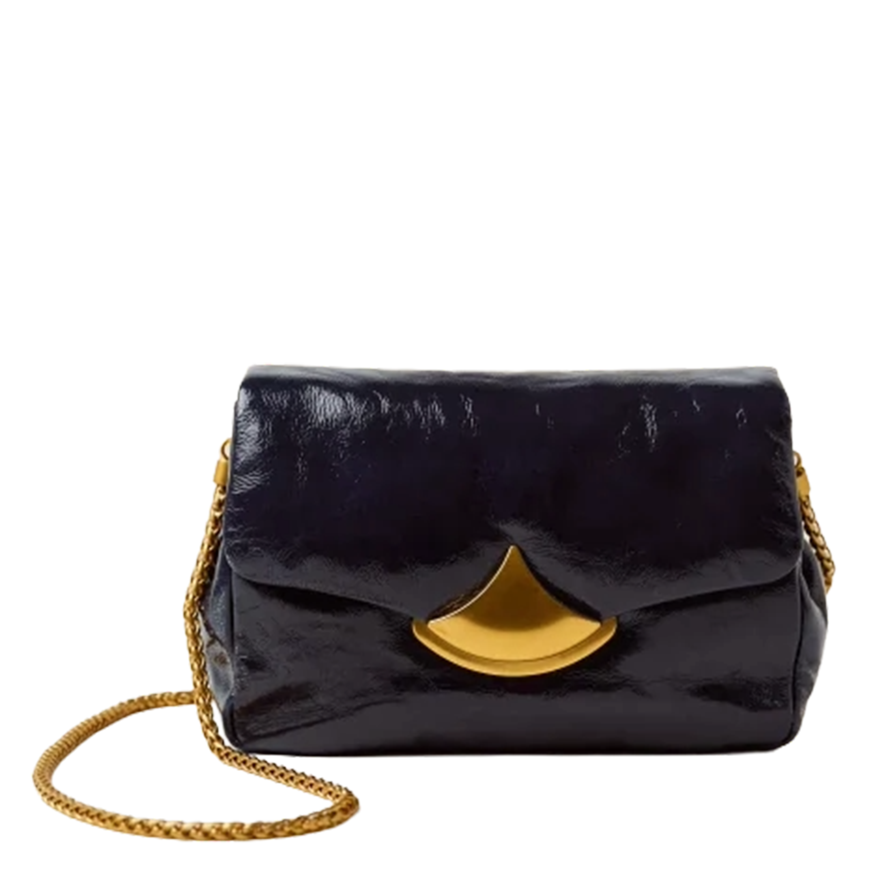 Sac bandoulière en cuir vernis diviluz puffy p Bleu