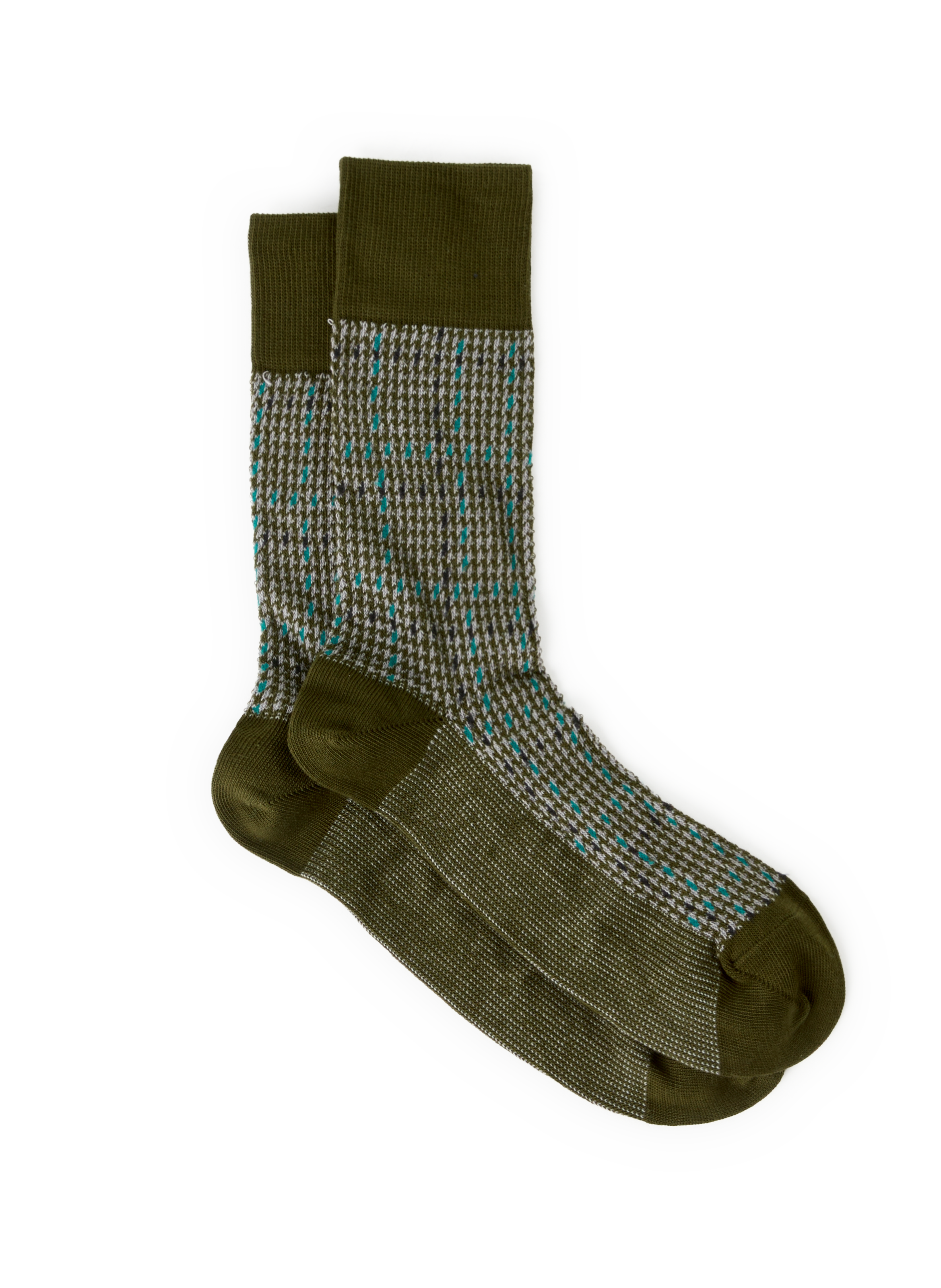 FALKE Camouflage-print mid-calf cotton-blend socks Green