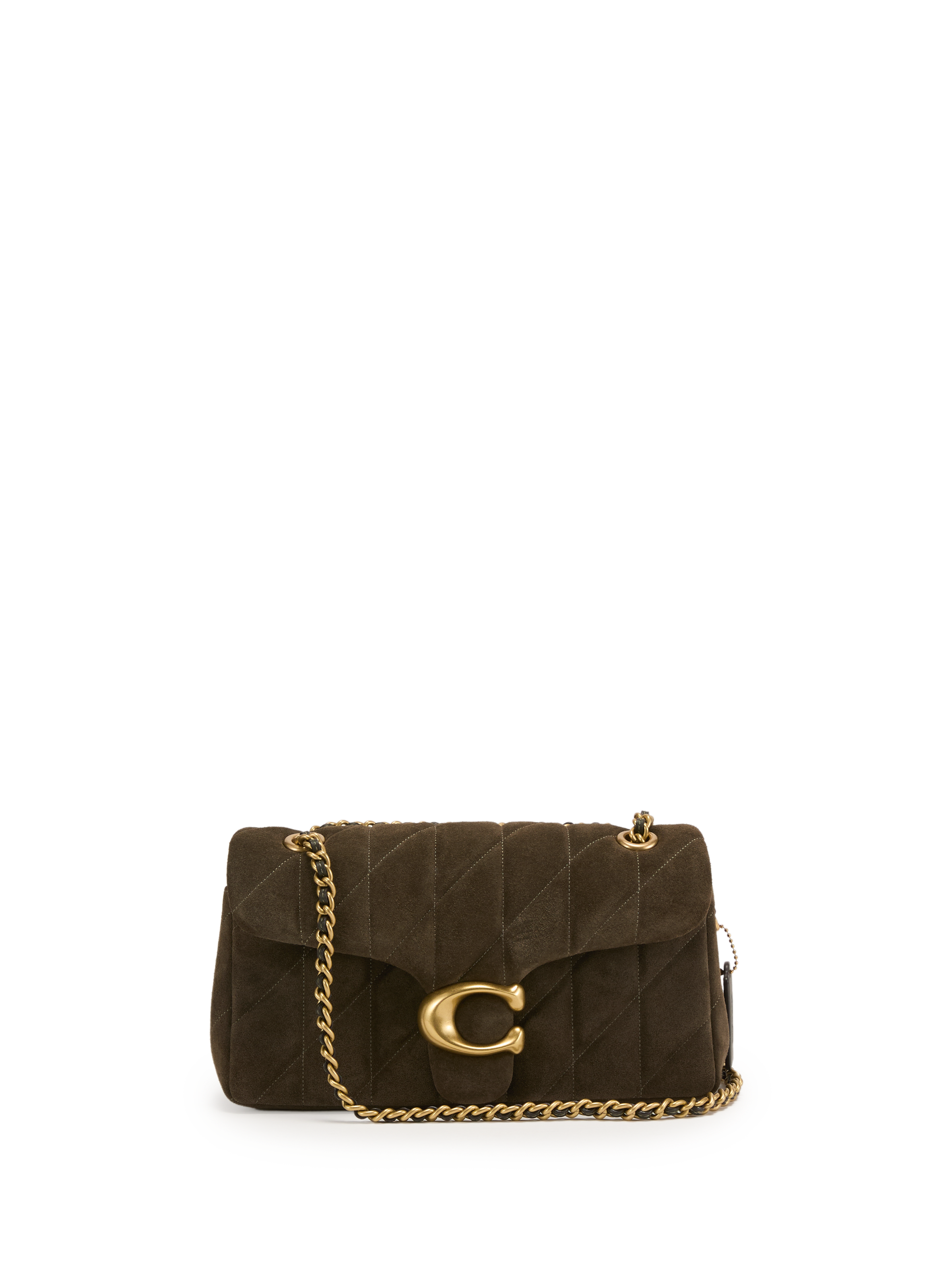 COACH Sac à main Tabby en cuir suédé Vert