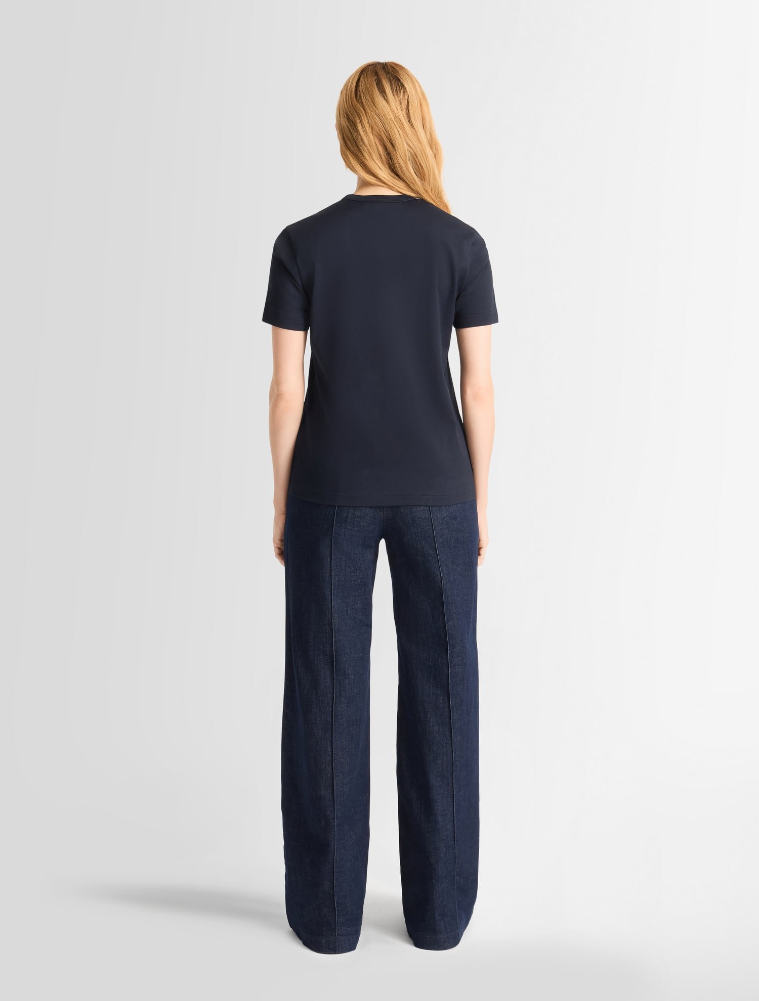 T-shirt manches courtes talixe col rond coupe regular FUSALP Bleu