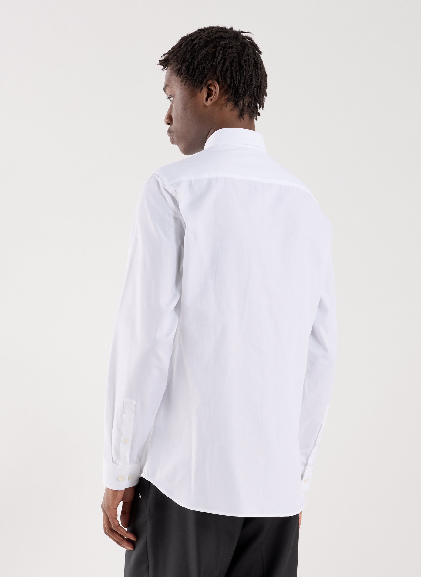 Chemise col classique manches contrastantes en coton AU PRINTEMPS PARIS White