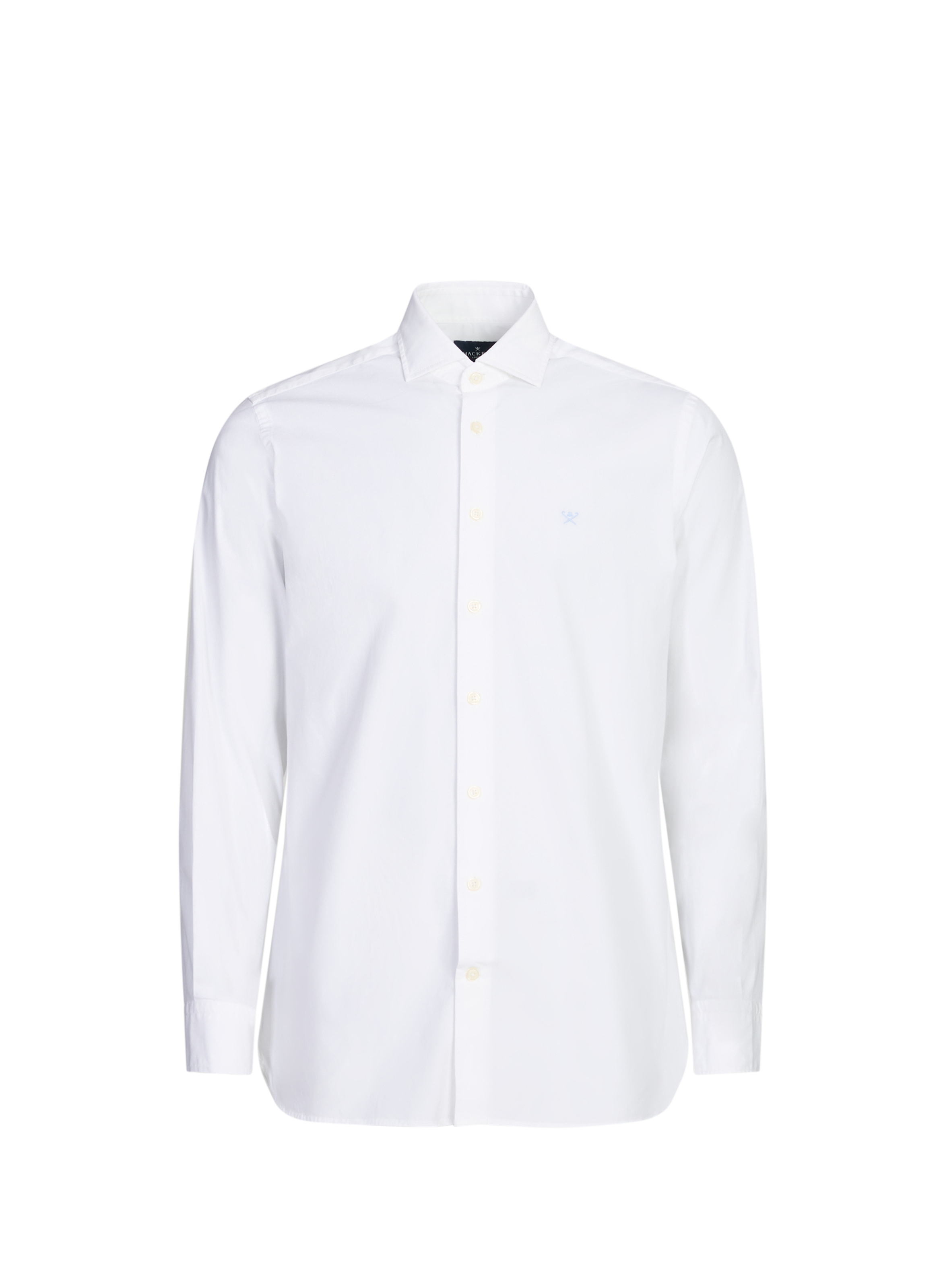 HACKETT Solid classic collar cotton shirt White