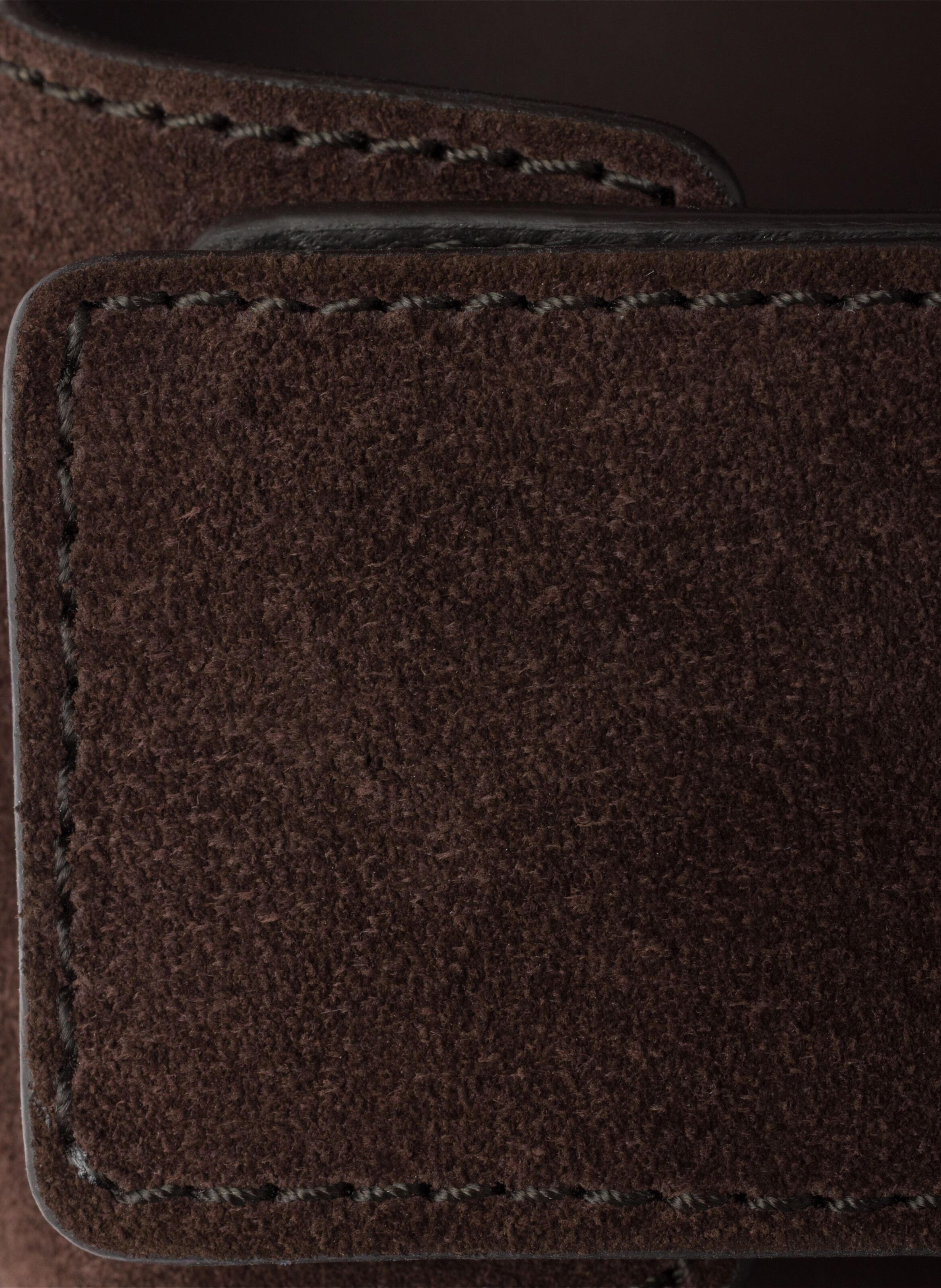 Sandales avec bande en veau velours PRADA Marron