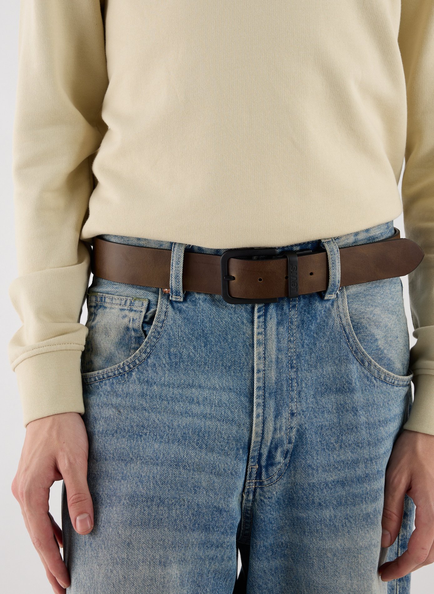 Reversible leather belt LEVIS ACCESSOIRES Black