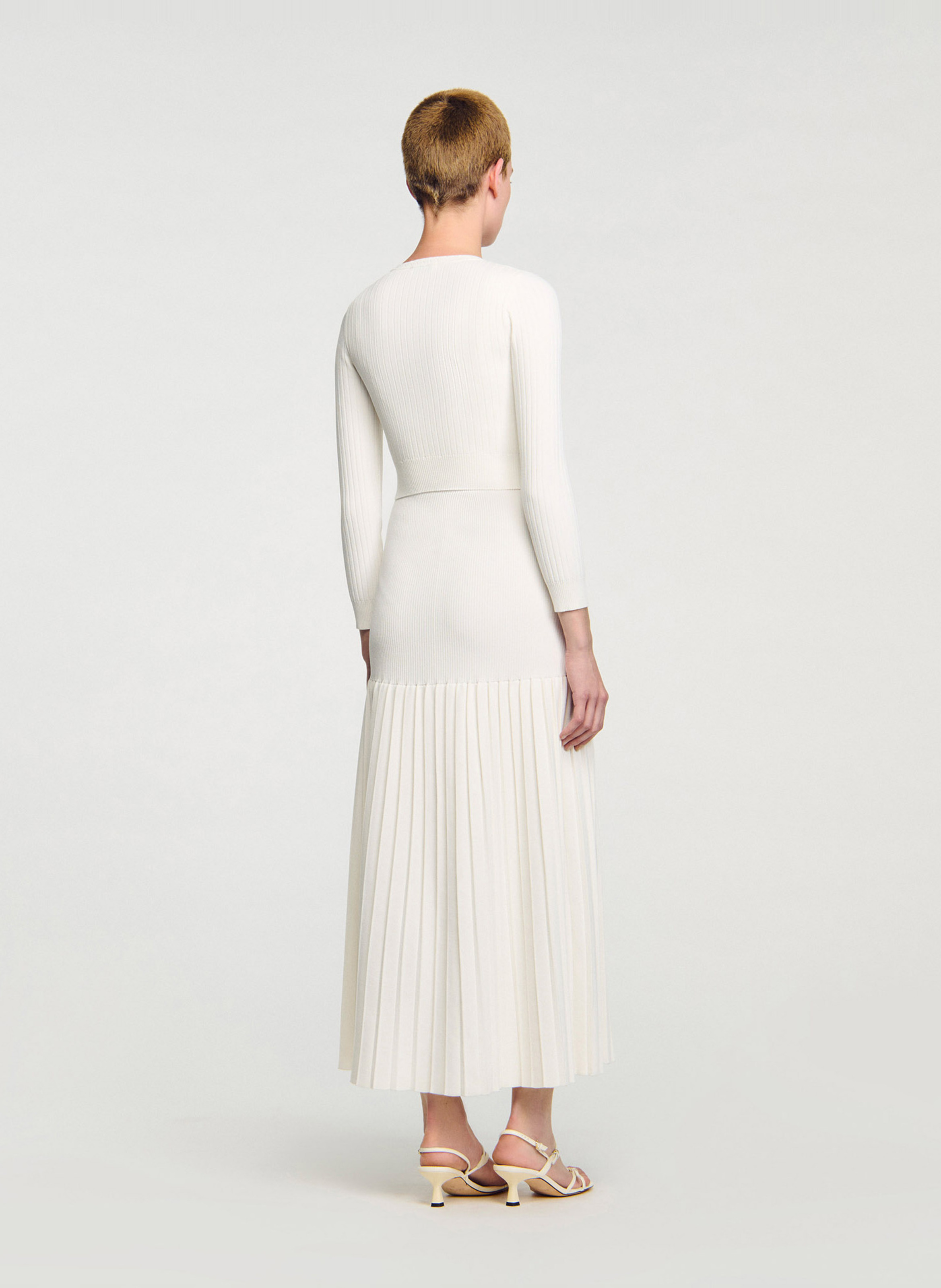 Gilet ajusté en maille SANDRO Beige