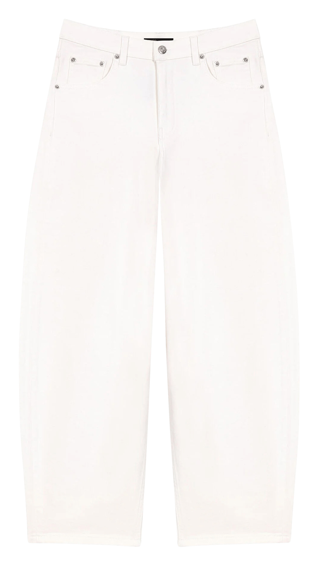 Jean large taille mi-haute uni MAJE Blanc