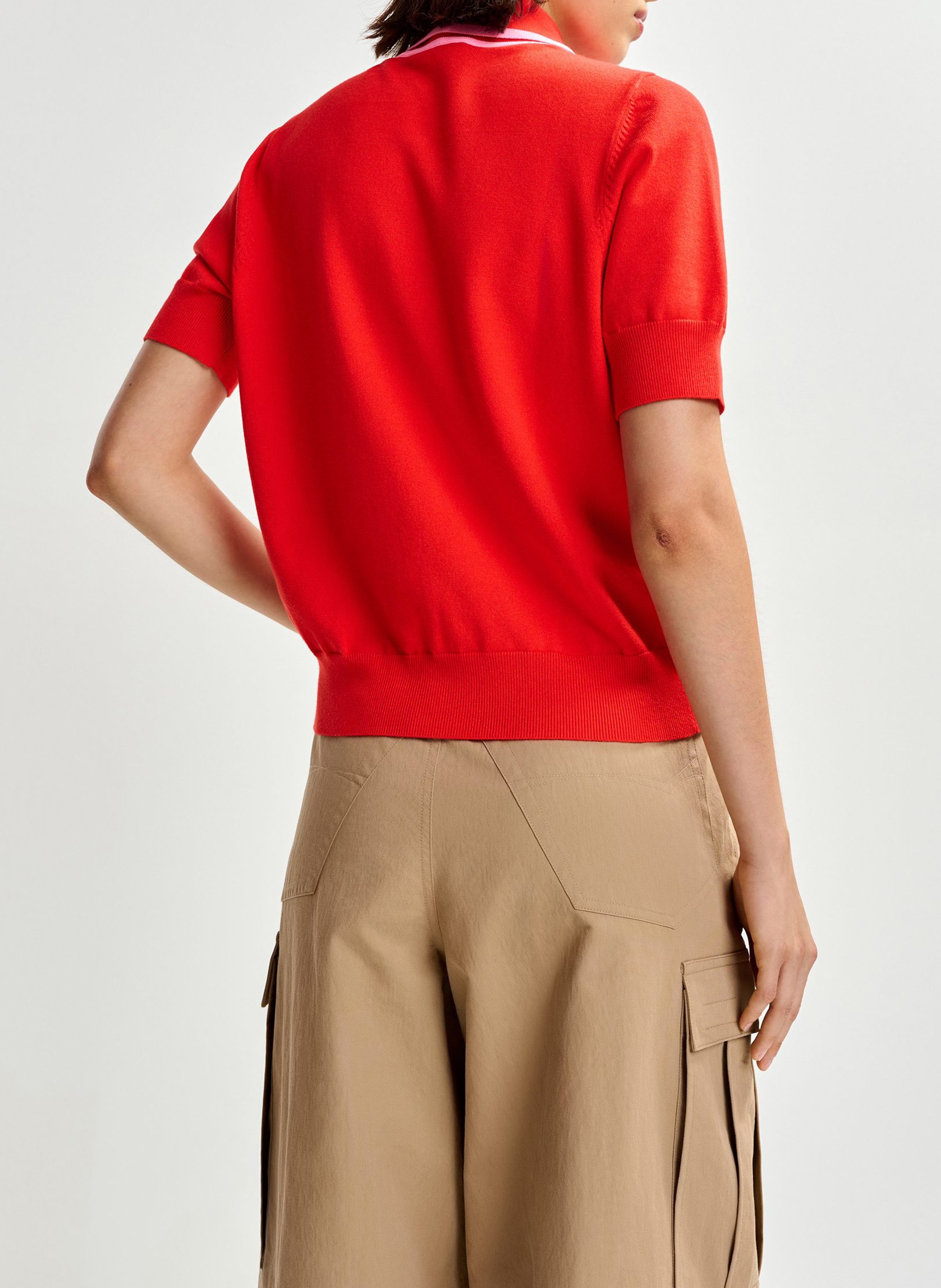 Polo col noué Jonda ESSENTIEL ANTWERP Rouge