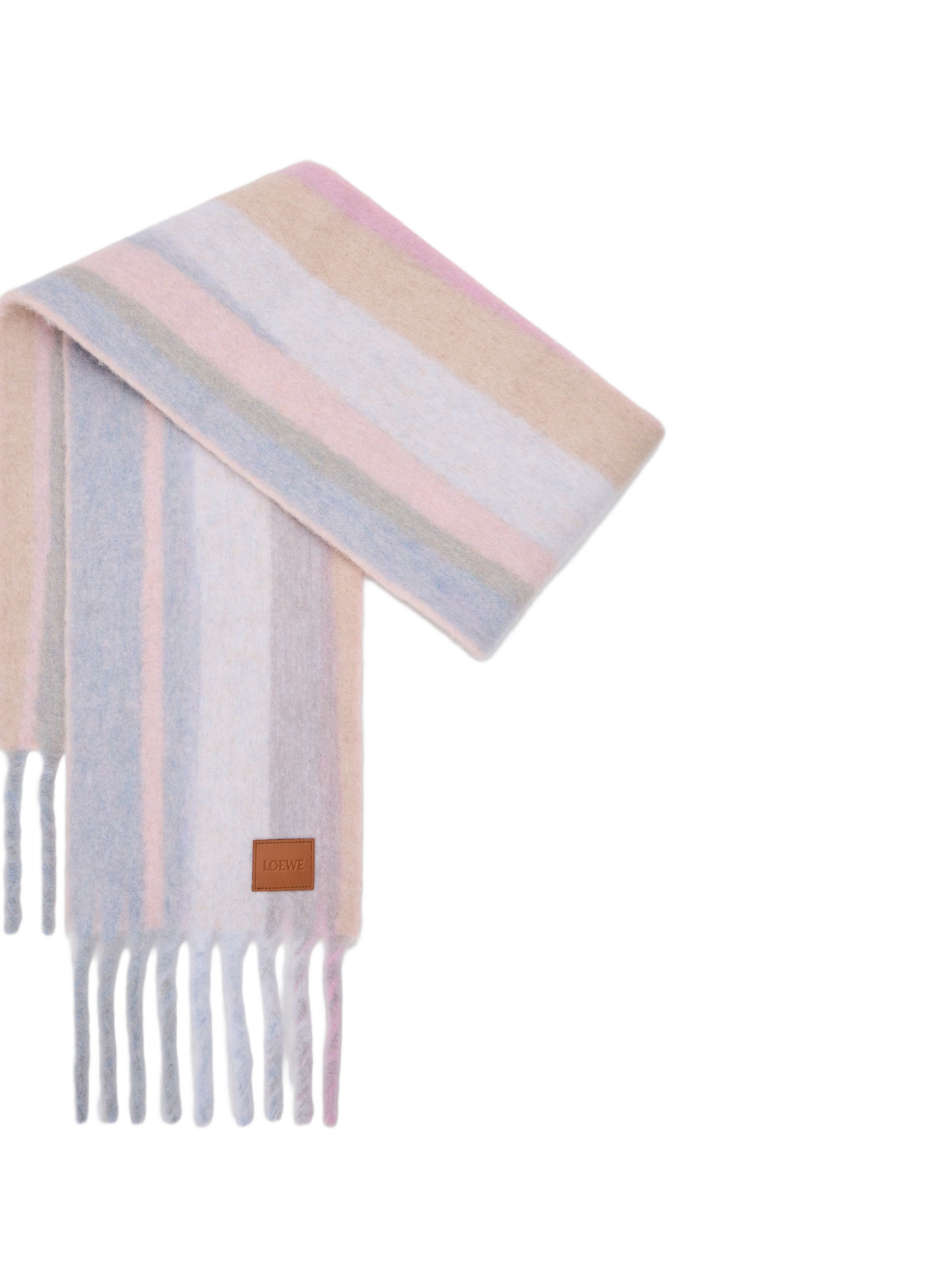 Scarf in striped alpaca and wool blend LOEWE Multicolour