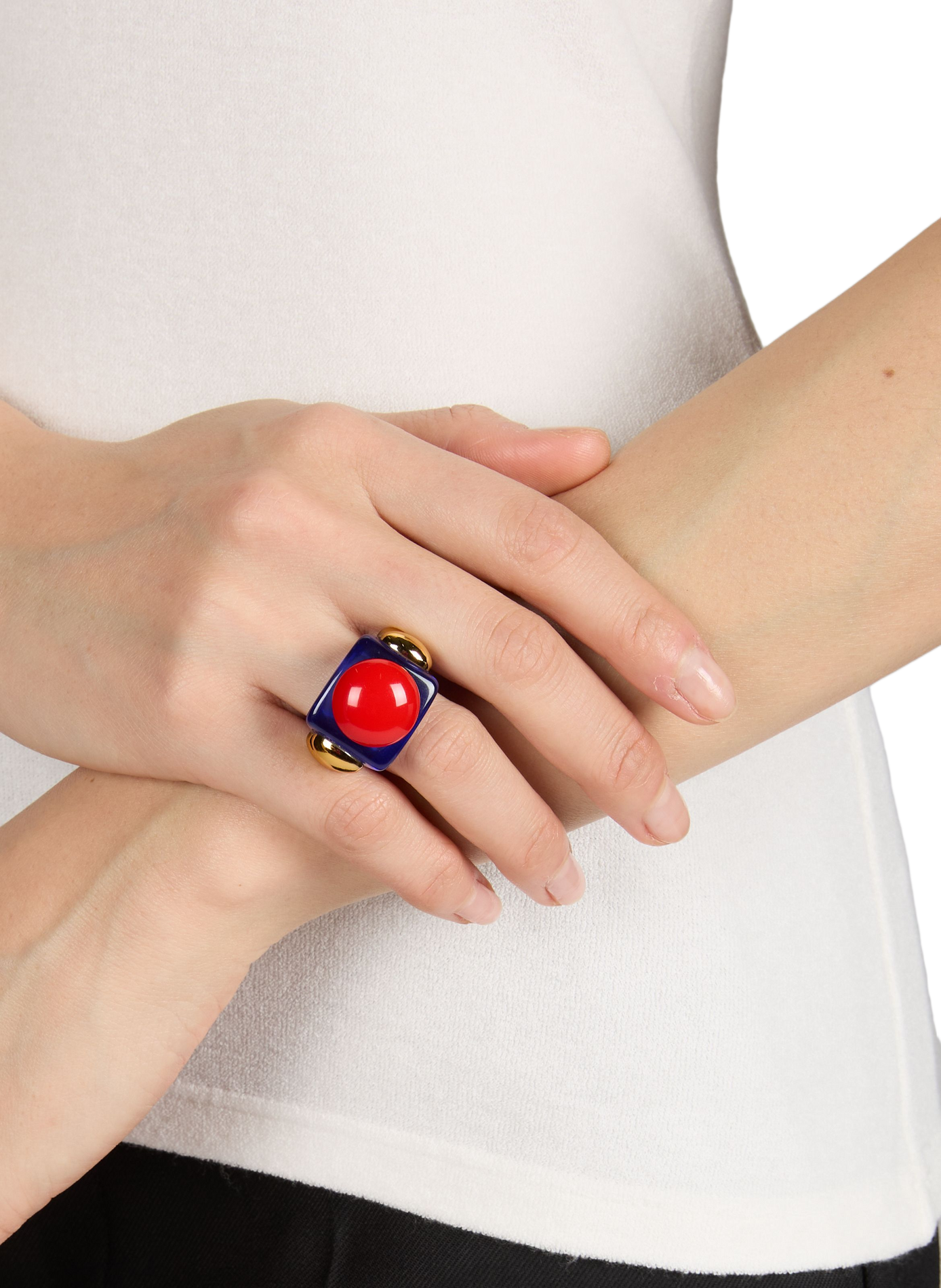 THAI studded ring LA MANSO Blue