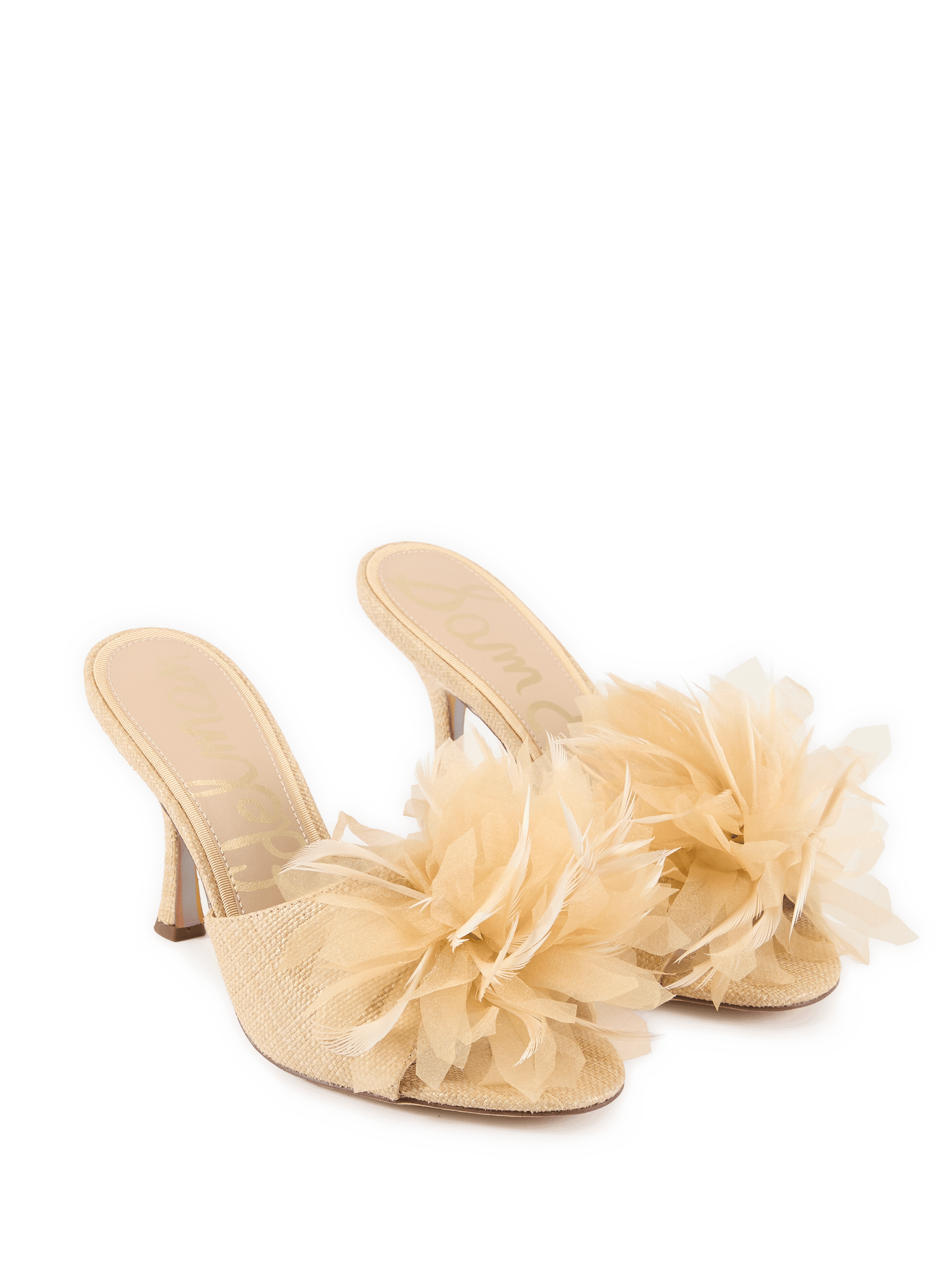 Sandales mules à talons ornées Jace SAM EDELMAN Beige