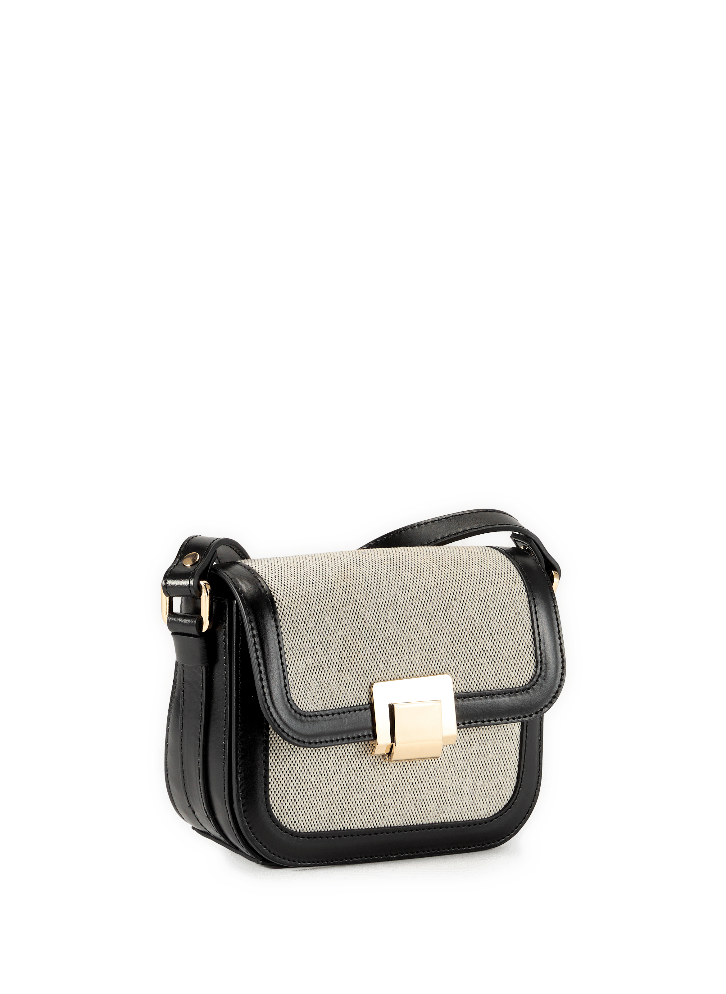 Bi-material shoulder bag SAISON 1865 Black