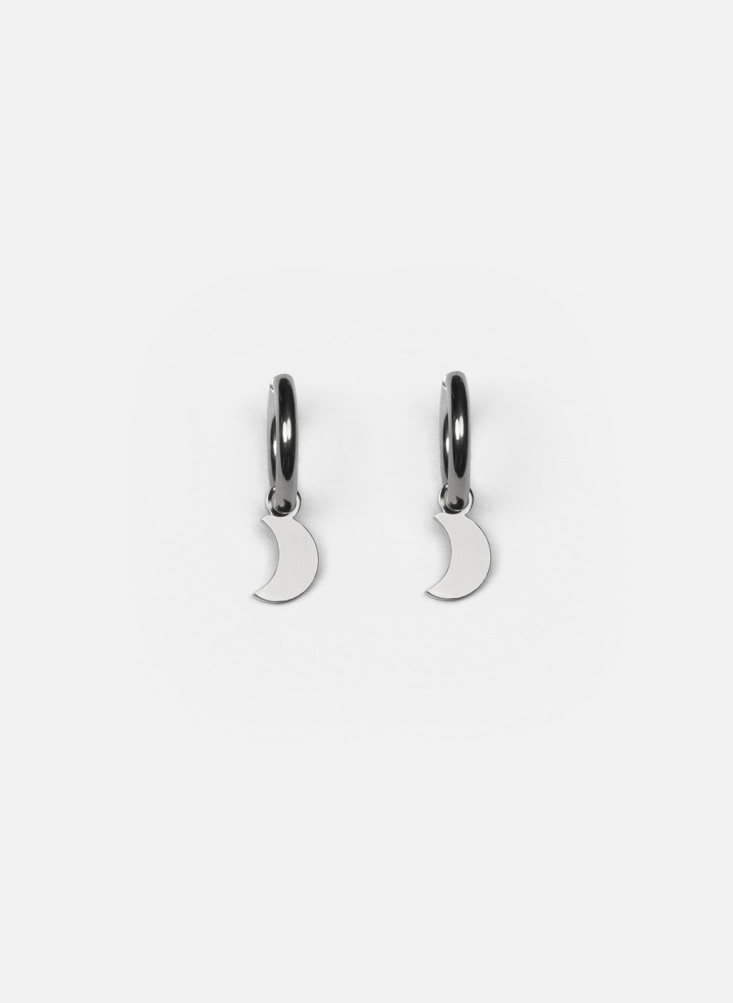 Boucles d'oreille en acier inoxydable argenté KURAGE GINZA Argent