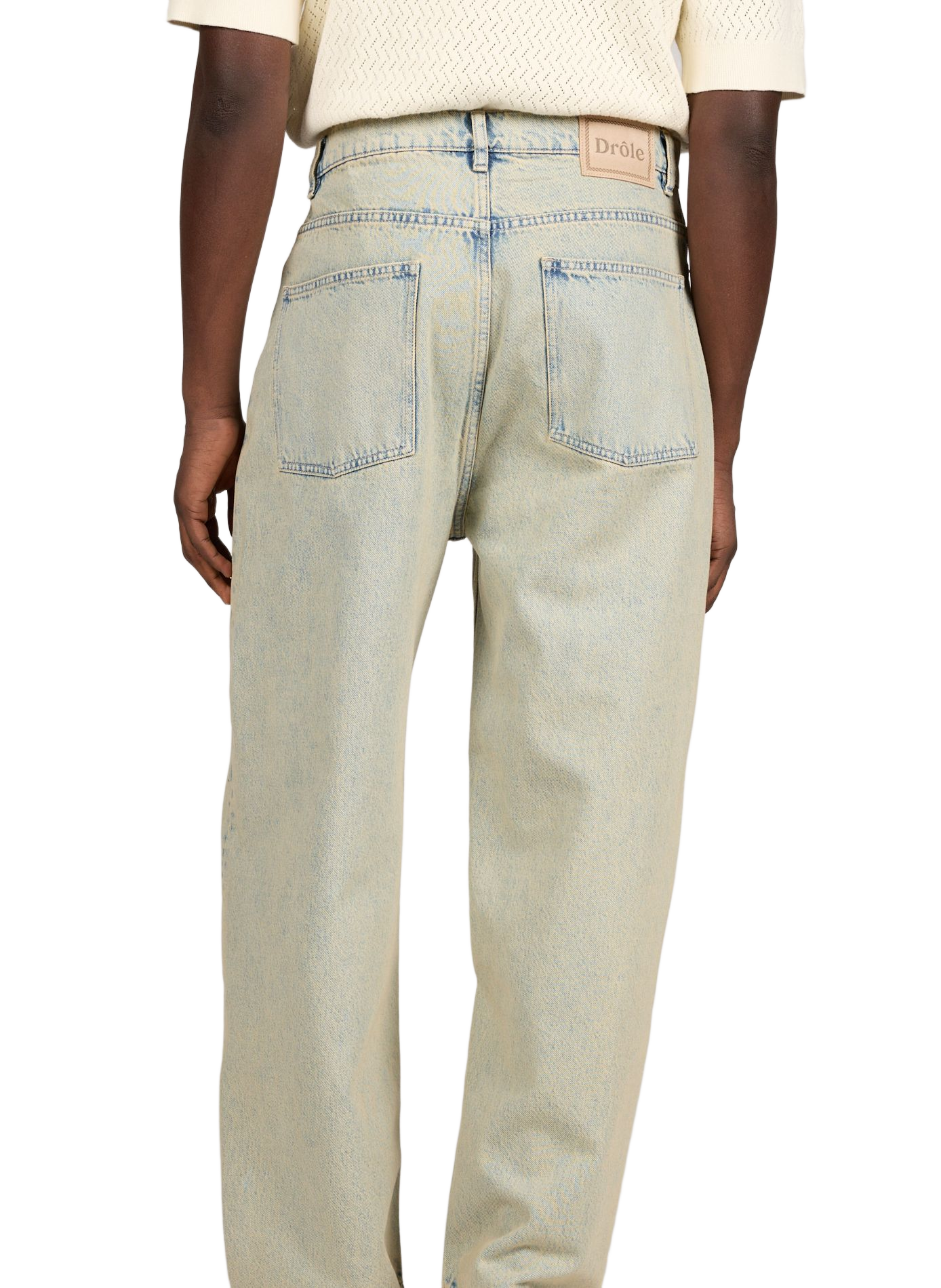 Jean ample délavé en coton DROLE DE MONSIEUR Bleu