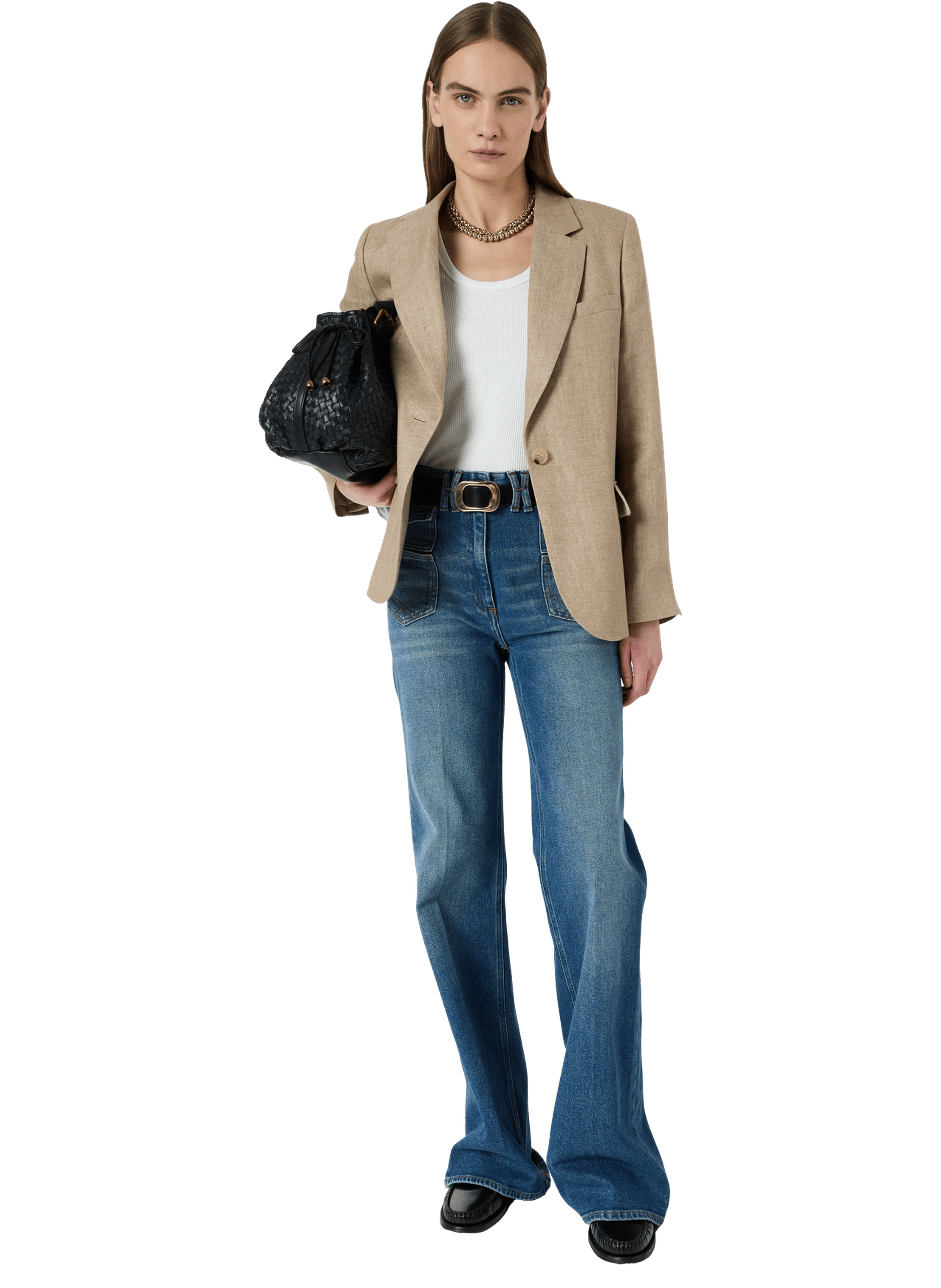 Veste de tailleur en lin - taliya GERARD DAREL Beige