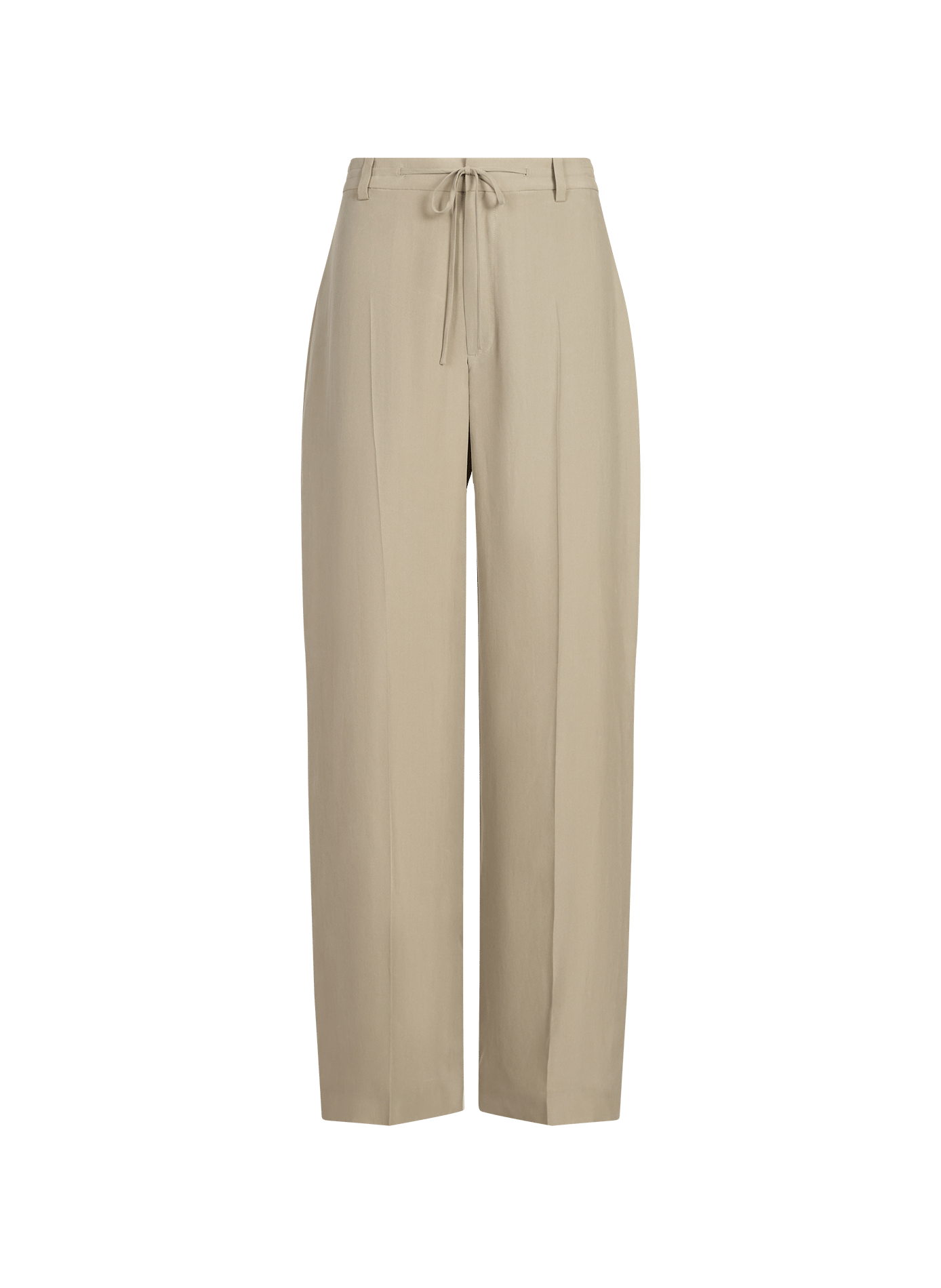 Pantalon à lien de resserrage en soie ALEXANDER WANG Blanc