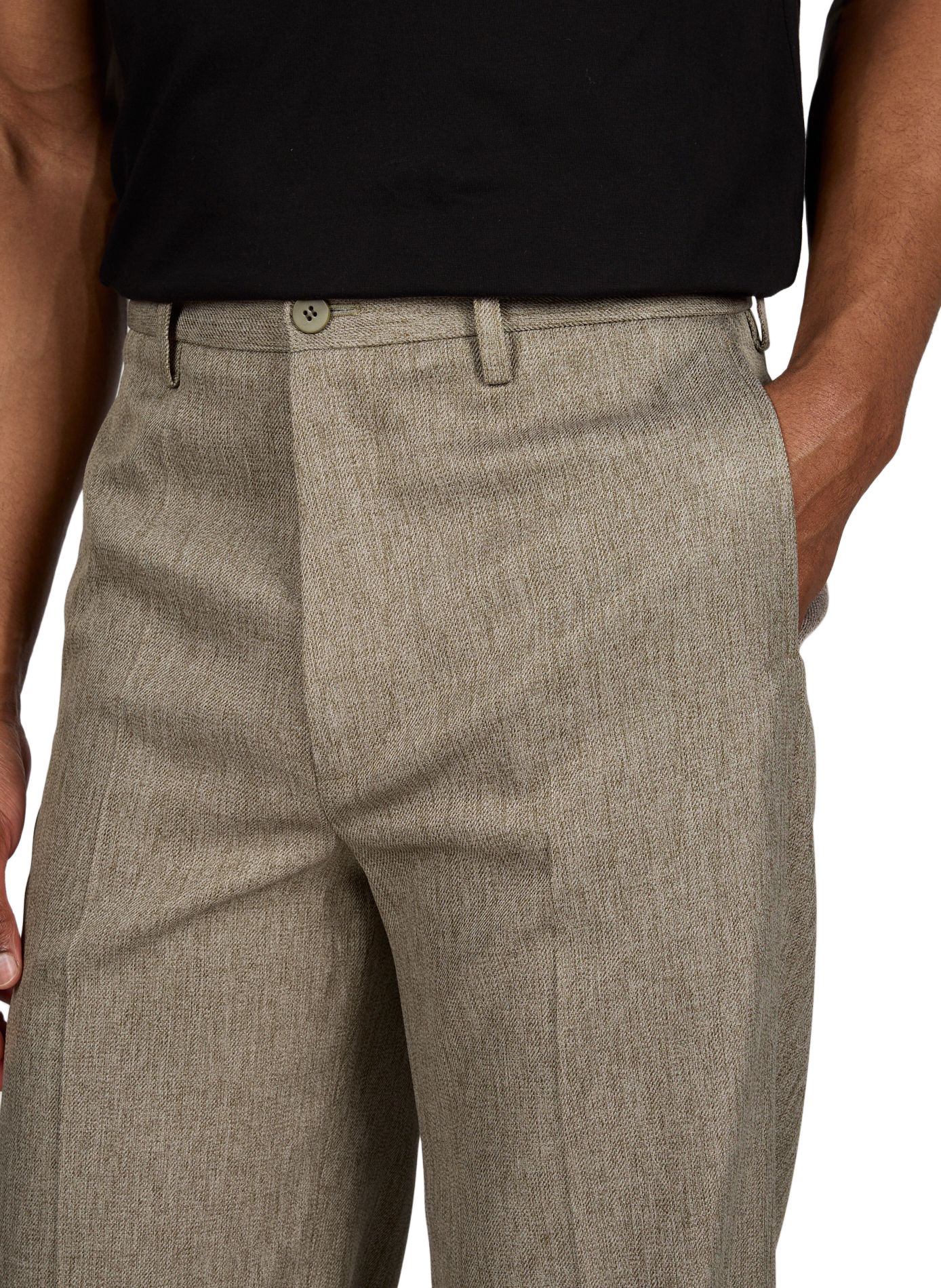 Pantalon en tweed droit SEAN SUEN Gris