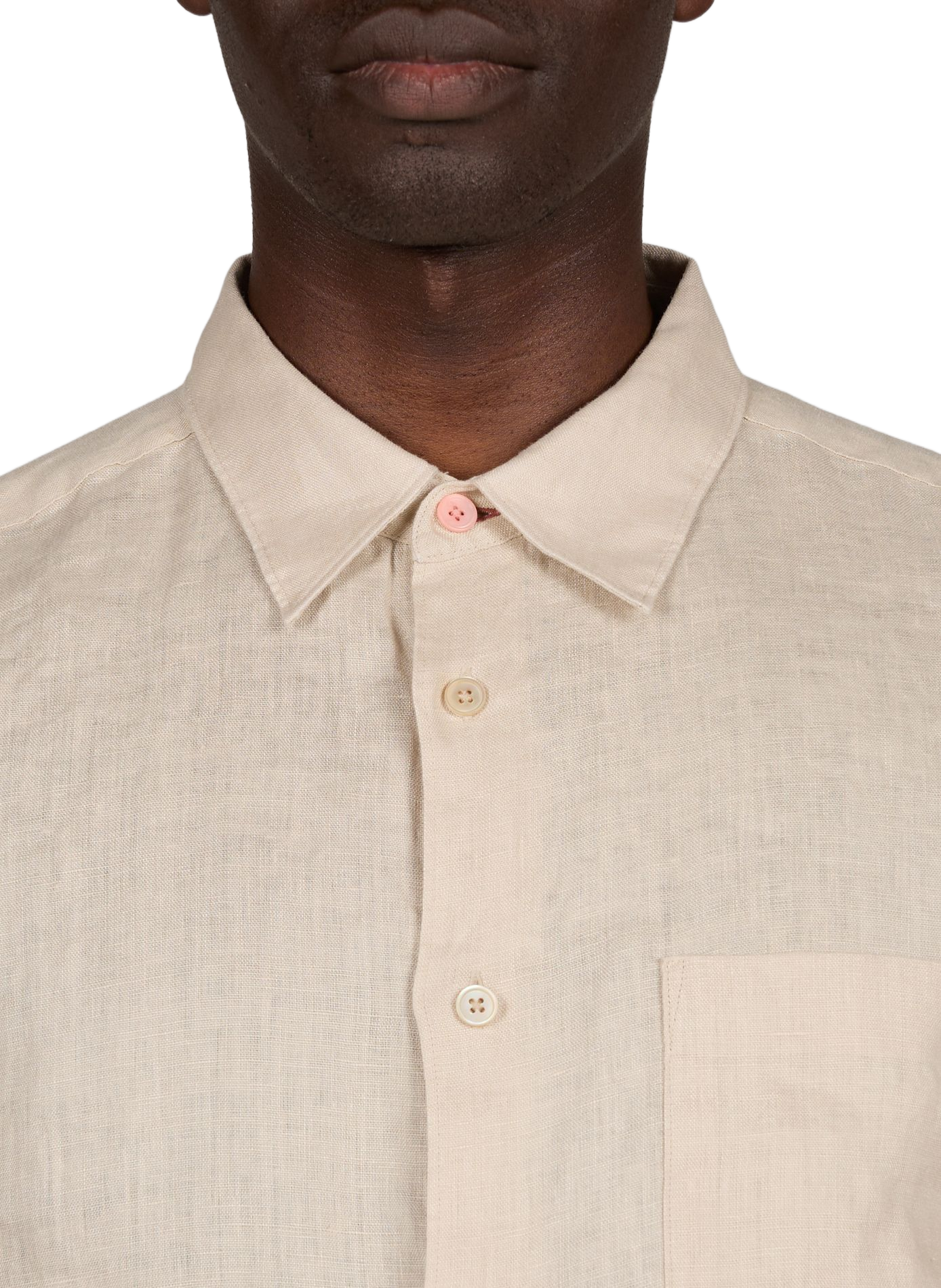 Buttoned straight linen shirt PAUL SMITH Beige