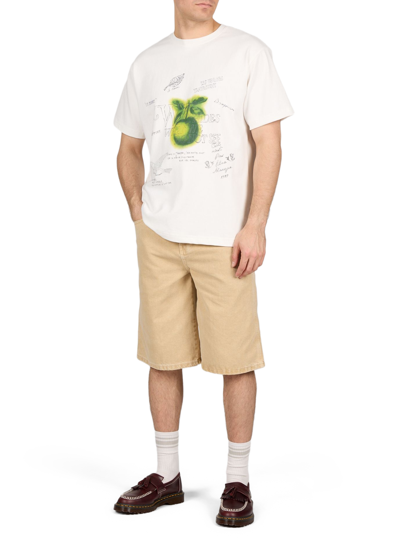 Oversized printed cotton T-shirt PAS UNE MARQUE White